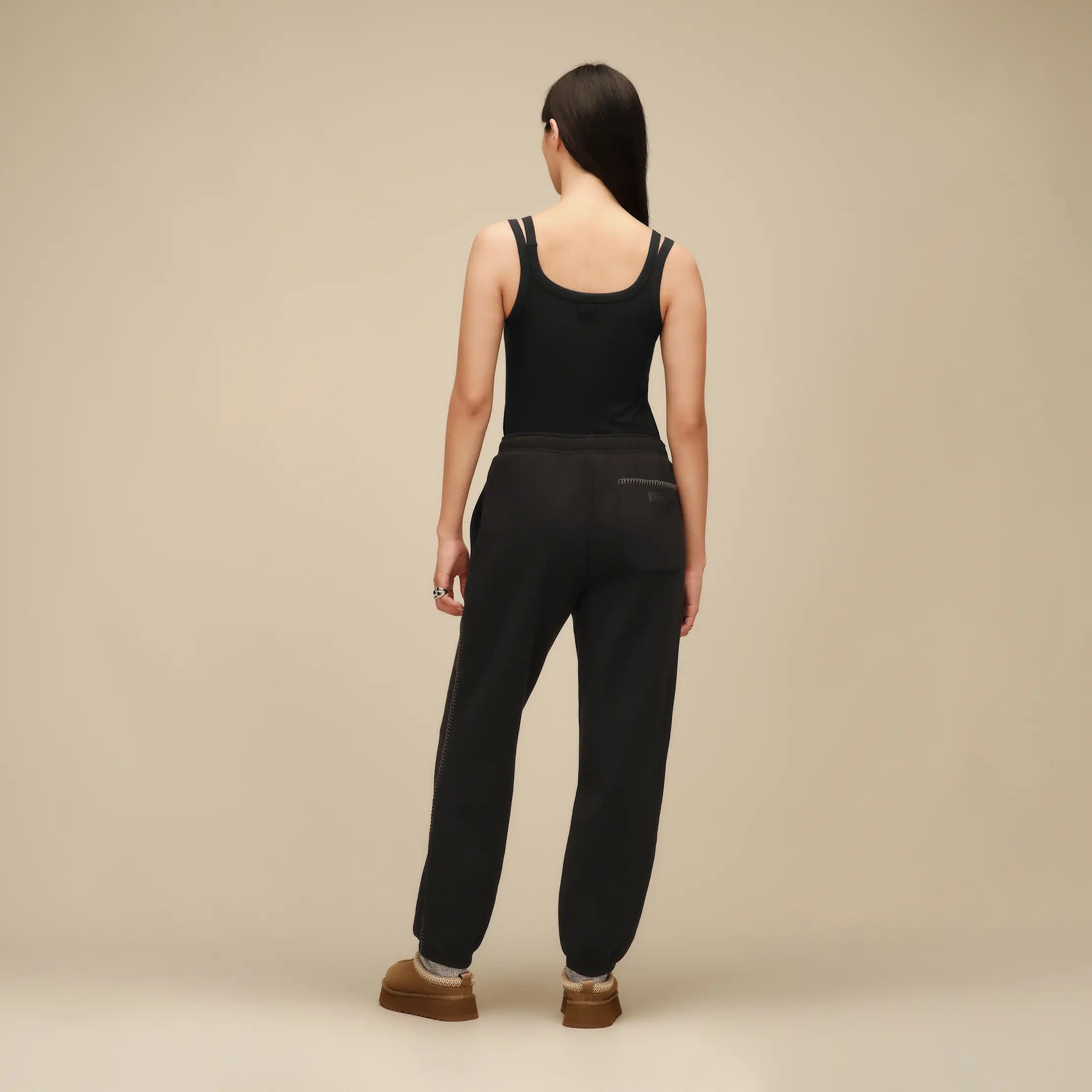 Women's Nael Tank Rib - BLACK