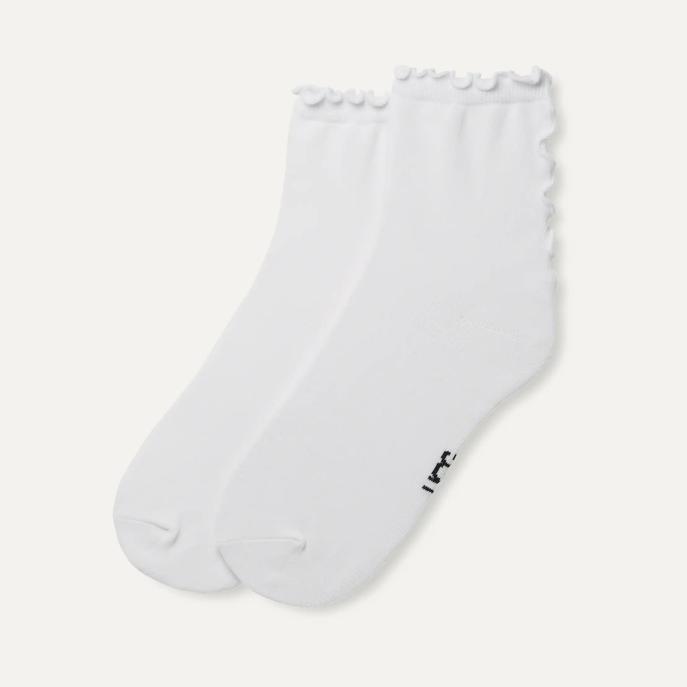 Women's Karsyn Lettuce Edge Quarter II - WHITE