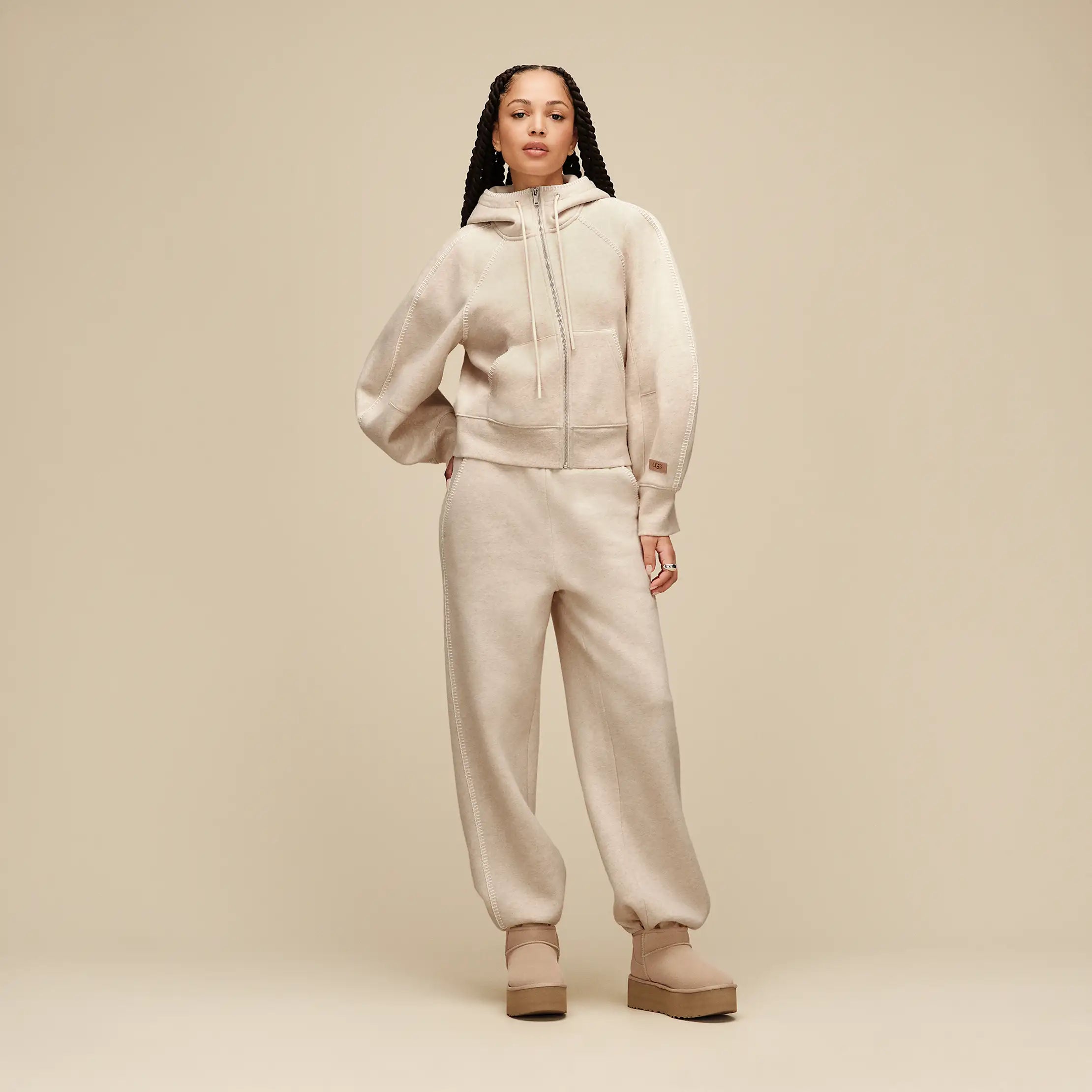Women's Classic Full-Zip Hoodie - SAND HEATHER