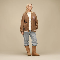 All Gender UGG Retro Cardigan - COFFEE GROUNDS HEATHER