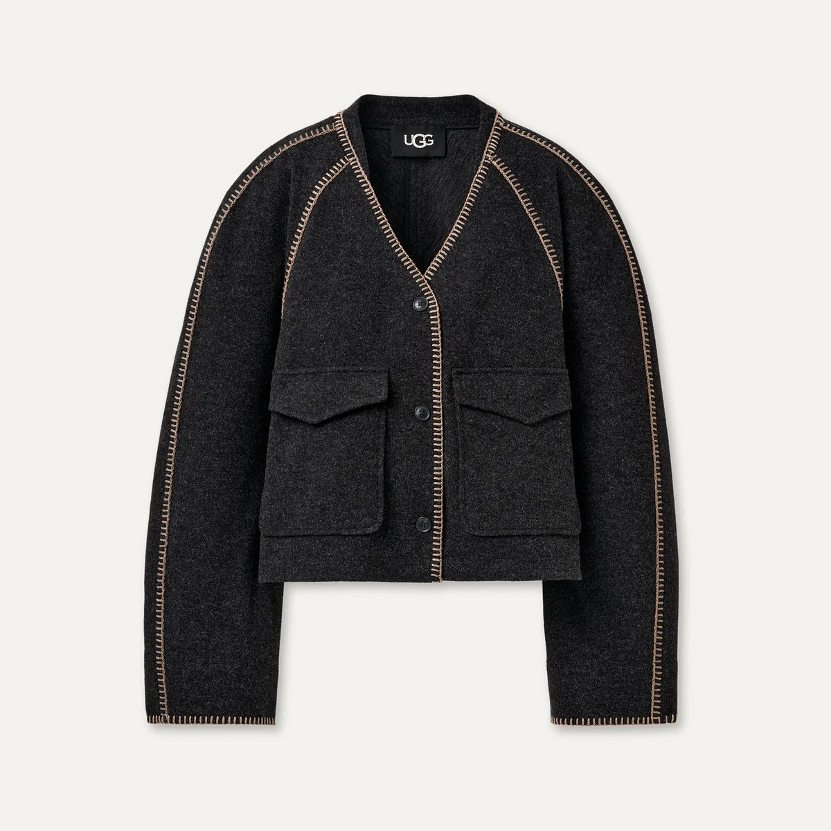 Women's Rina Button-Up Top - BLACK HEATHER