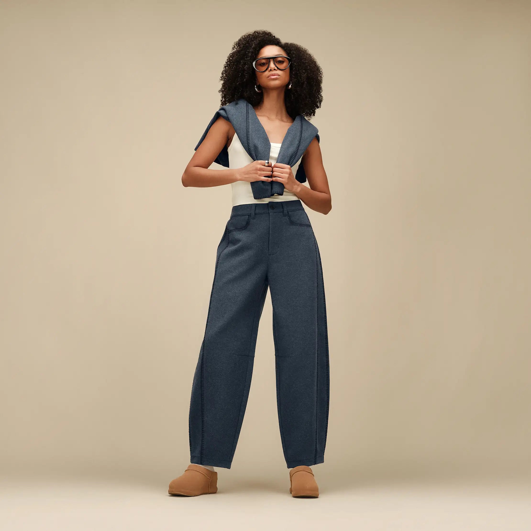 Women's Rina Barrel Pant - INDIGO HEATHER