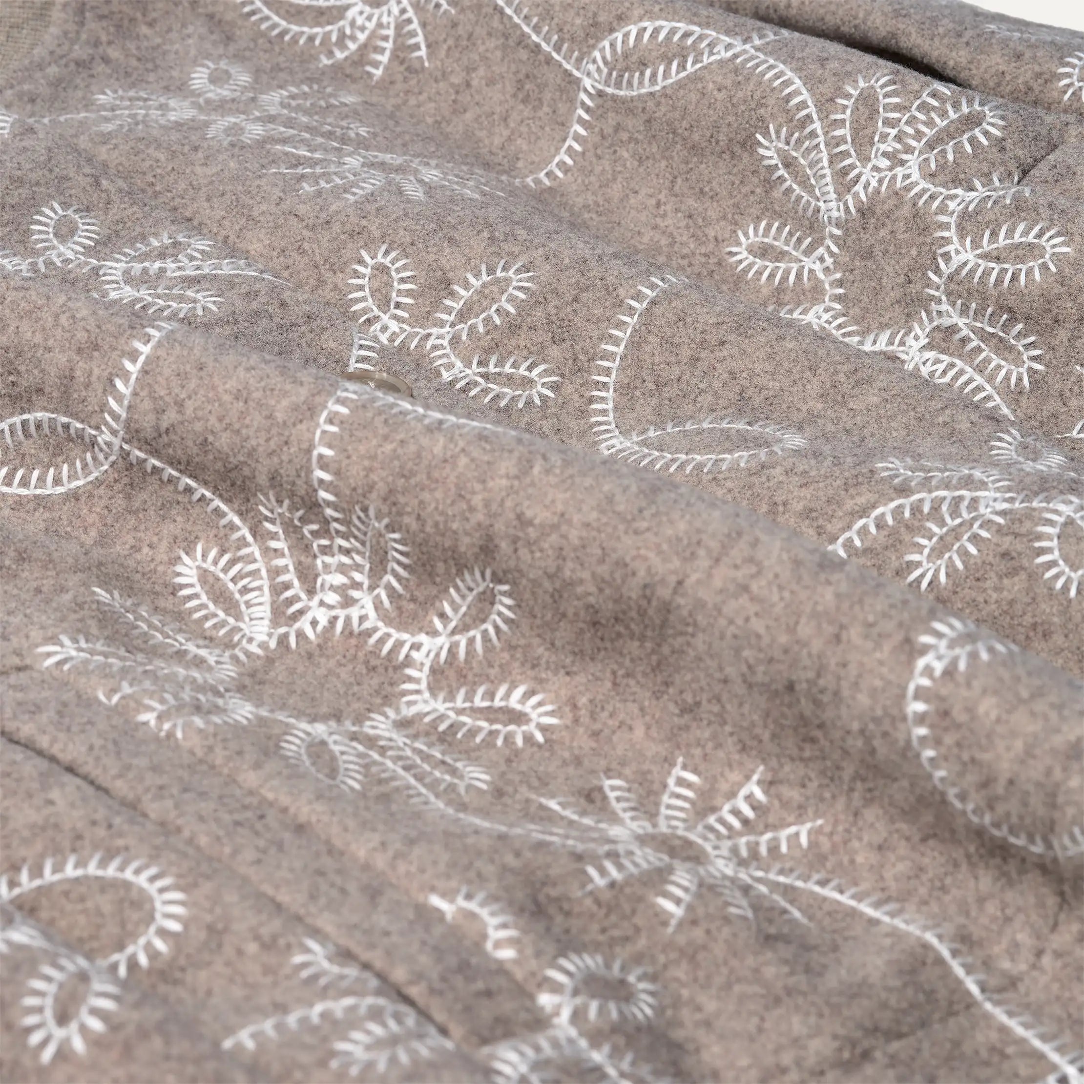 Women's Botanic Embroidered Jacket - OYSTER HEATHER