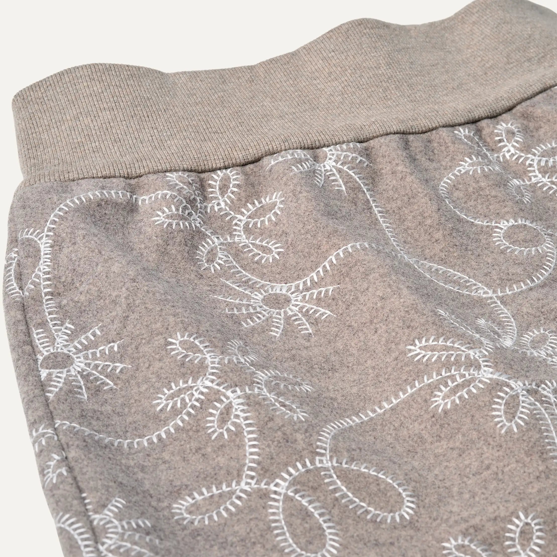 Women's Botanic Embroidered Skirt - OYSTER HEATHER