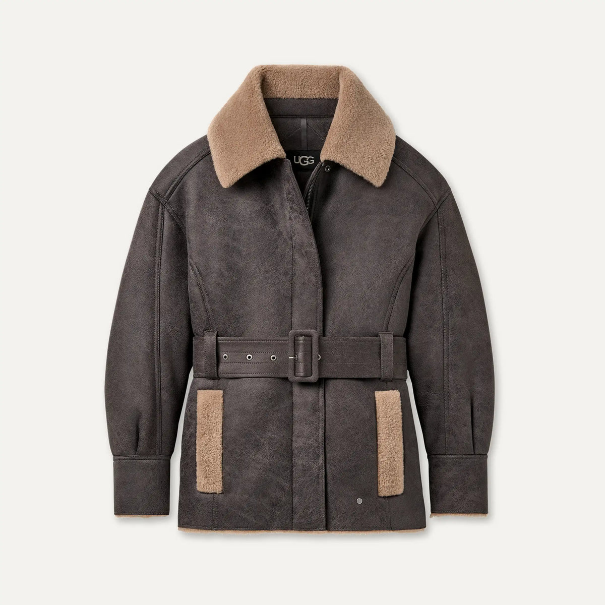 Women's Ensily Belted Jacket - OBSIDIAN