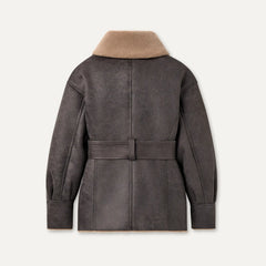 Women's Ensily Belted Jacket - OBSIDIAN
