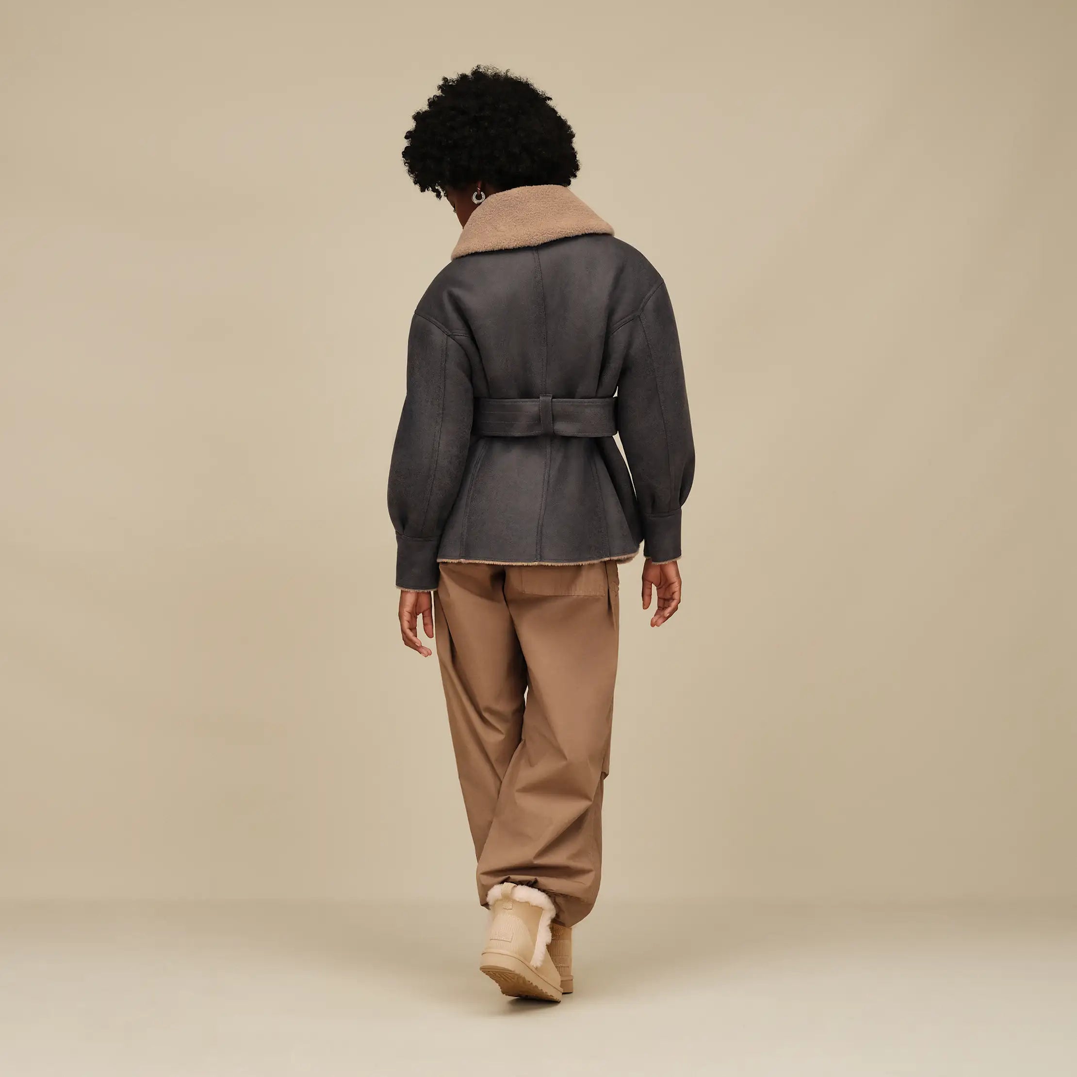Women's Ensily Belted Jacket - OBSIDIAN