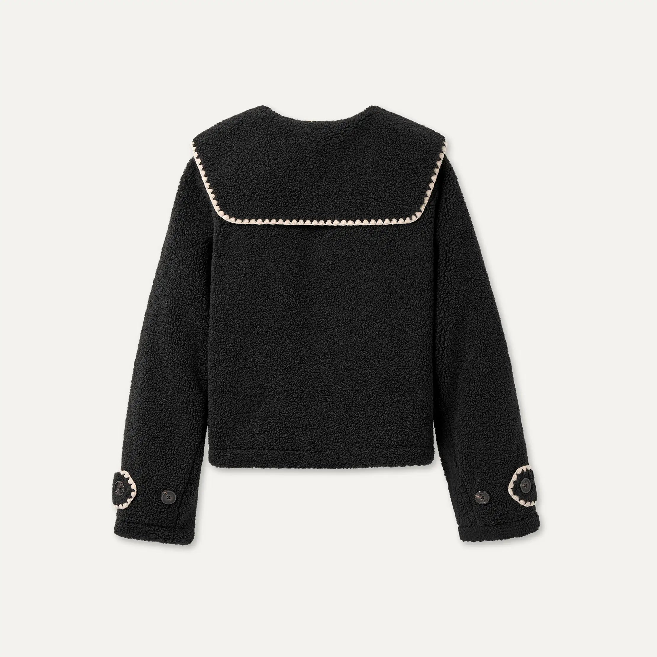 Women's Nikia Collared Jacket - BLACK