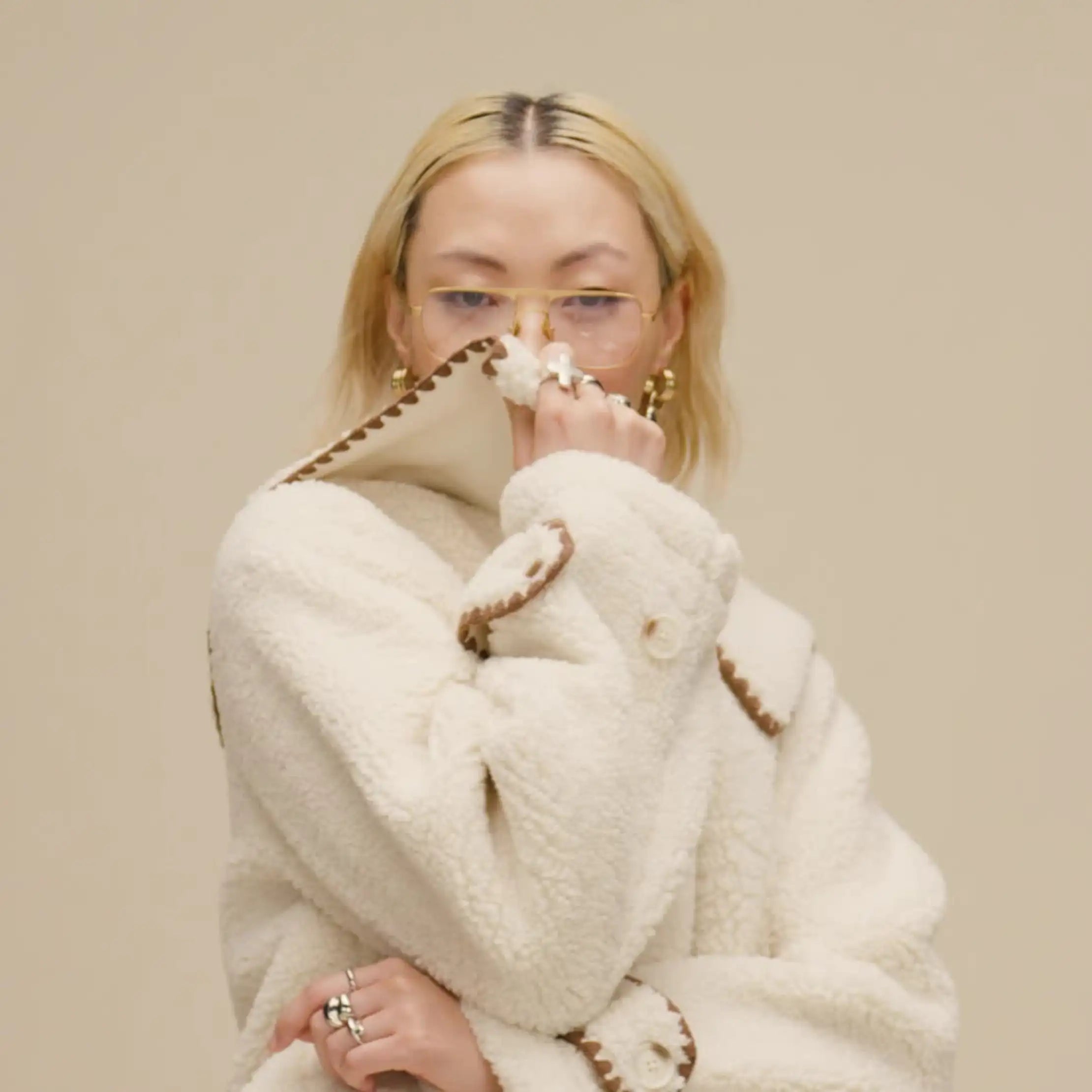 Women's Nikia Collared Jacket - CREAM