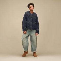 Women's Nikia Collared Jacket - EVE BLUE
