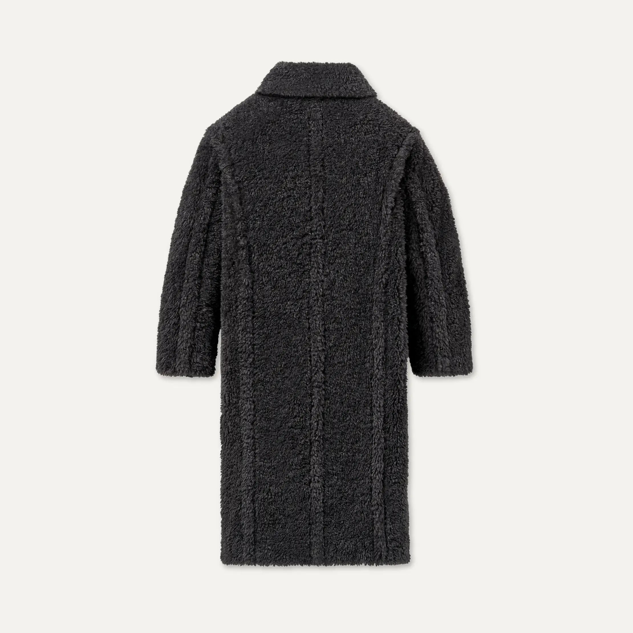 Women's Gertrude Long Teddy Coat II - INK