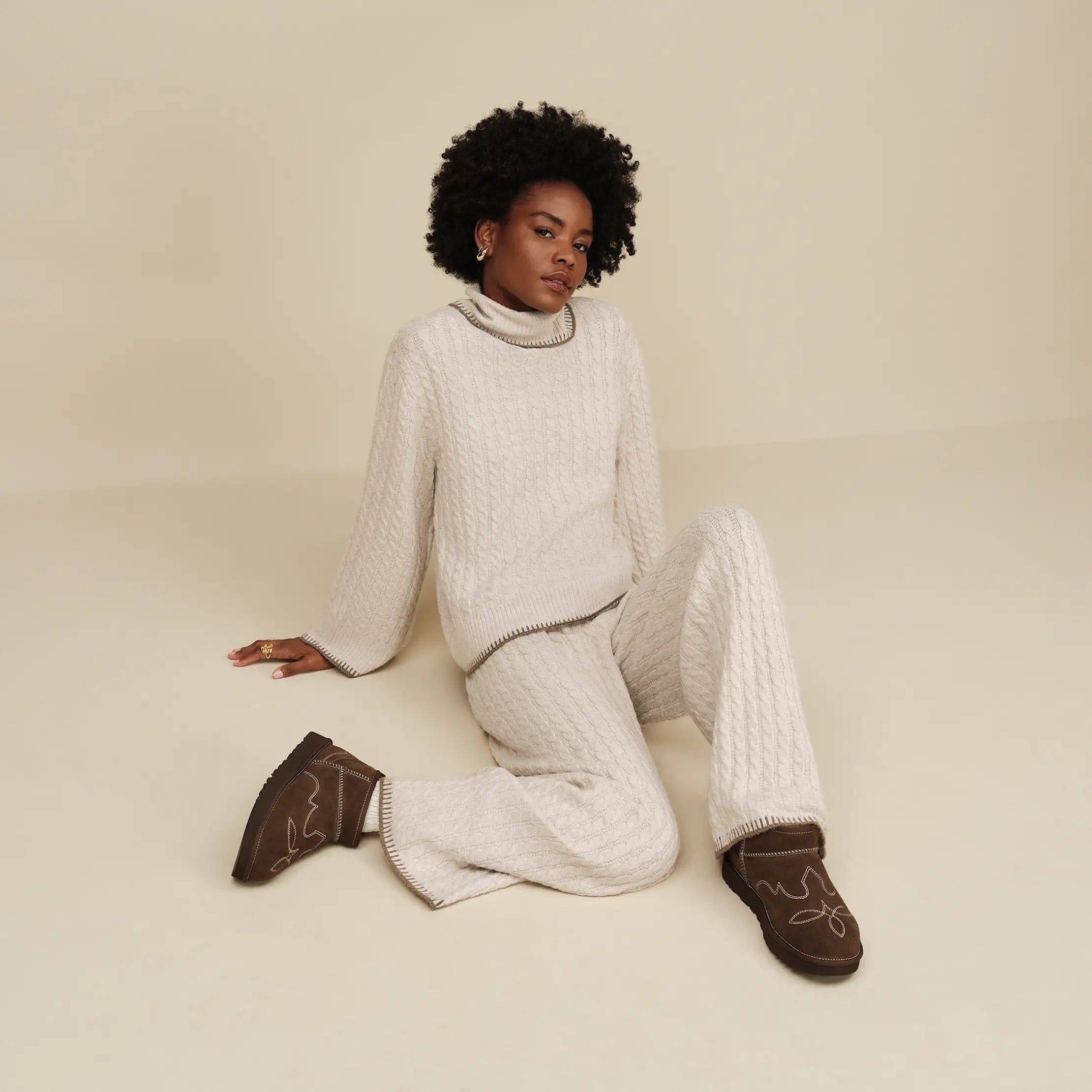 Women's Rylynn Turtleneck Sweater - OATMEAL HEATHER