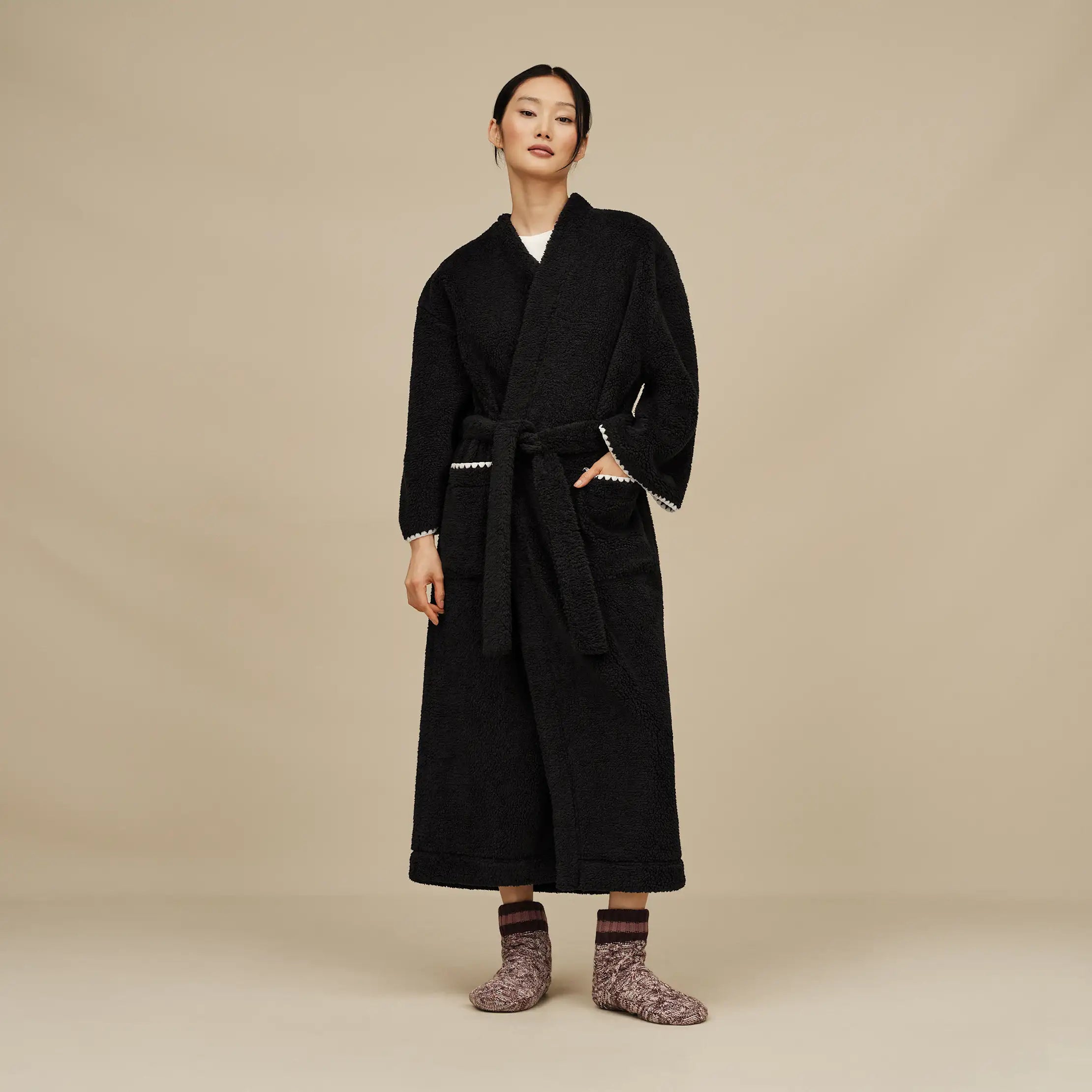 Women's Linet Robe - BLACK