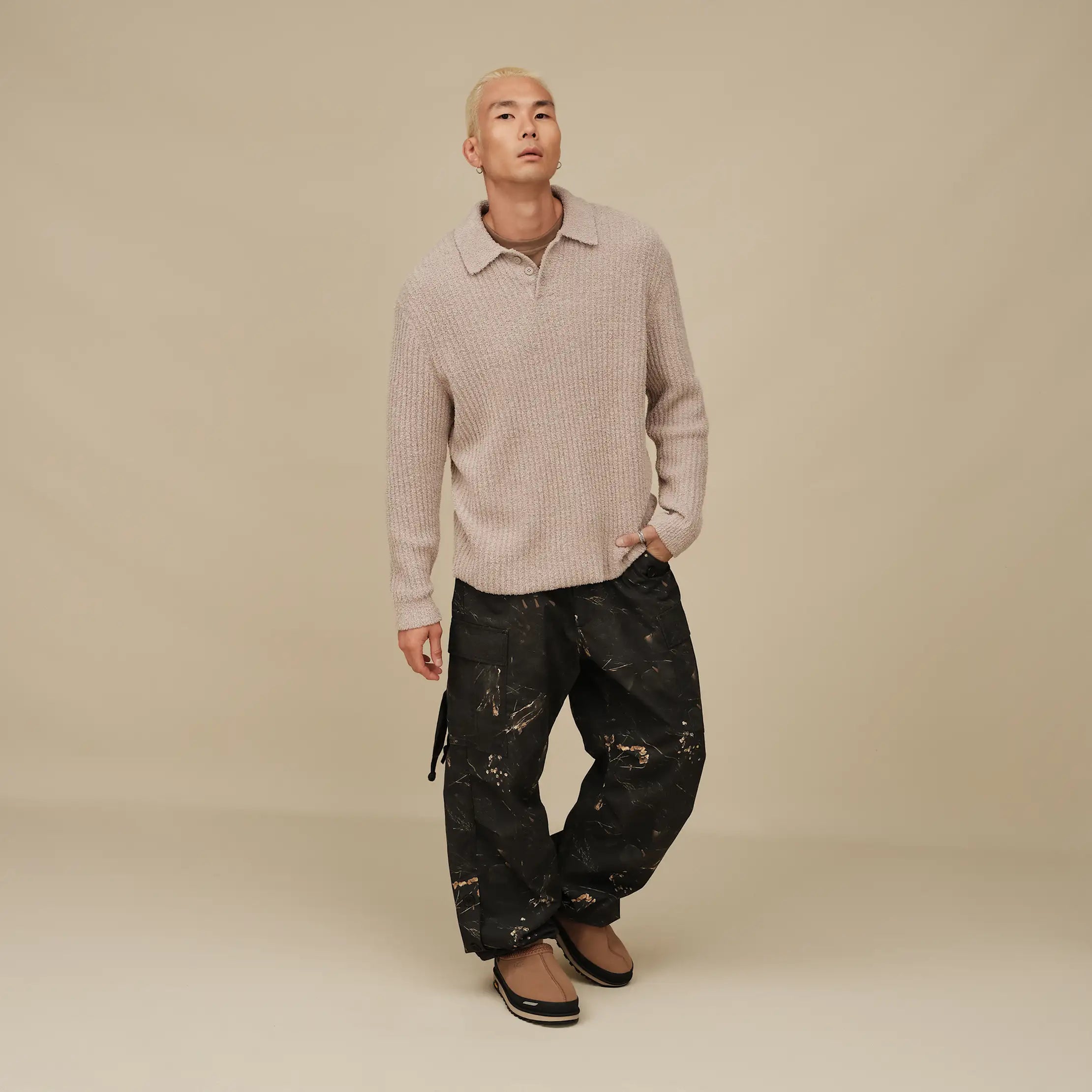 Men's Lendon Rugby Top - OYSTER