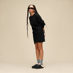 Women's Classic Tulip Mini Dress - BLACK