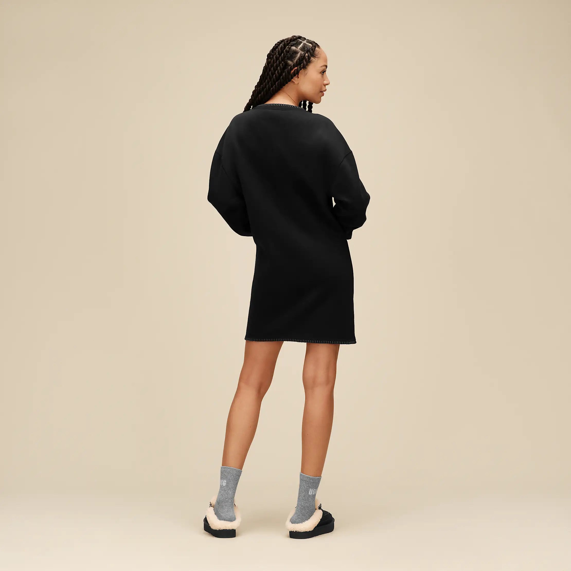 Women's Classic Tulip Mini Dress - BLACK