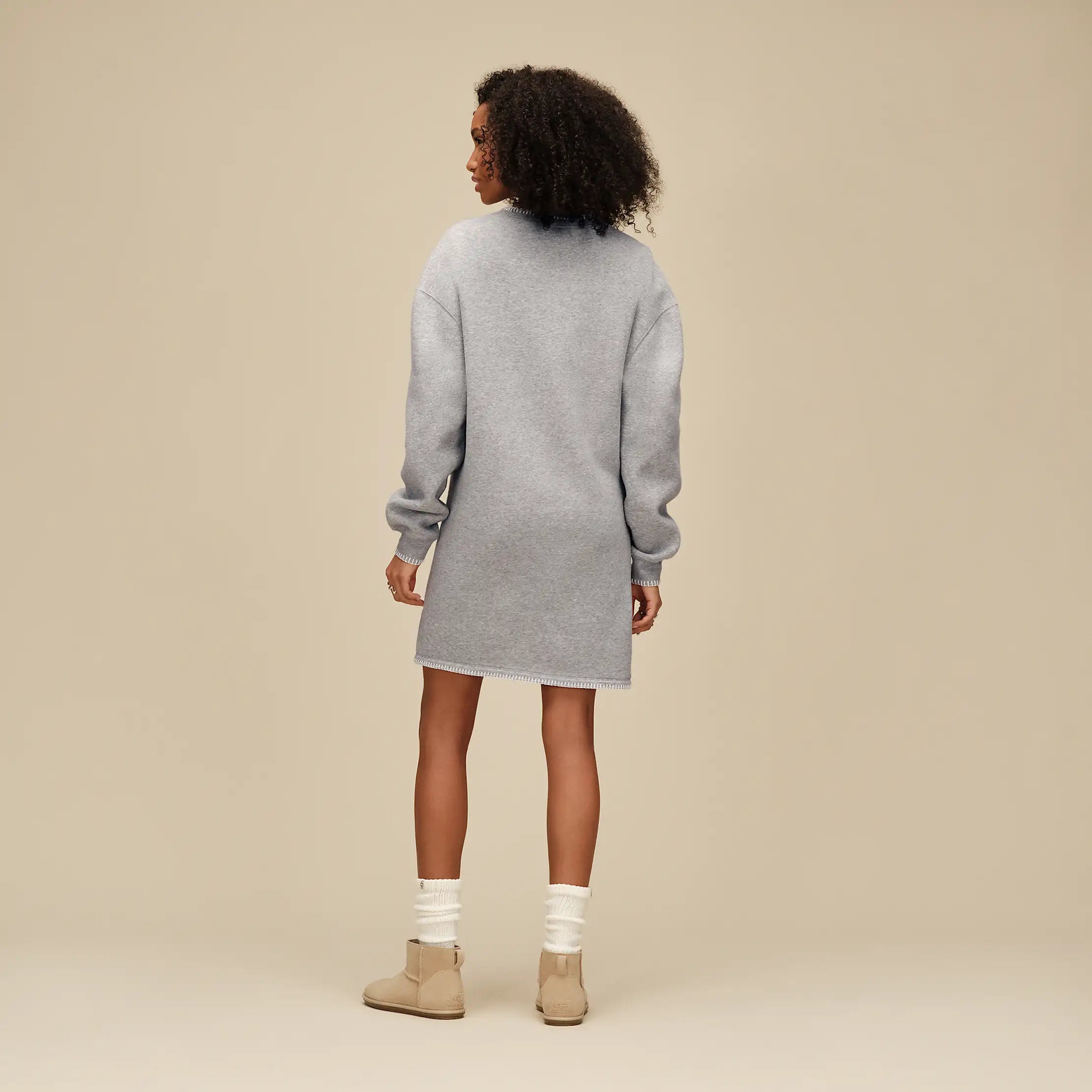 Women's Classic Tulip Mini Dress - GREY HEATHER