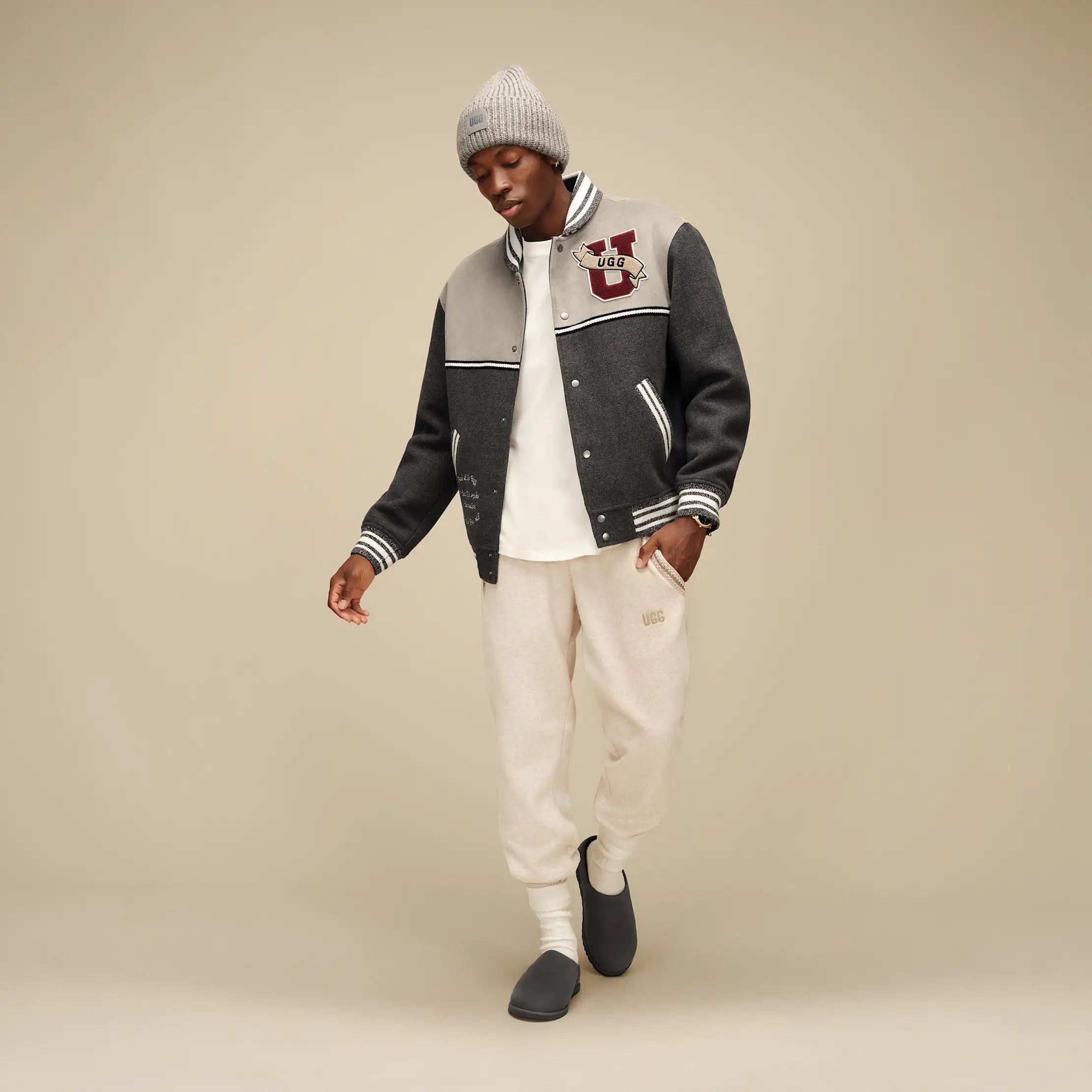 All Gender UGG Retro Jacket - DENSE SMOKE / COBBLE