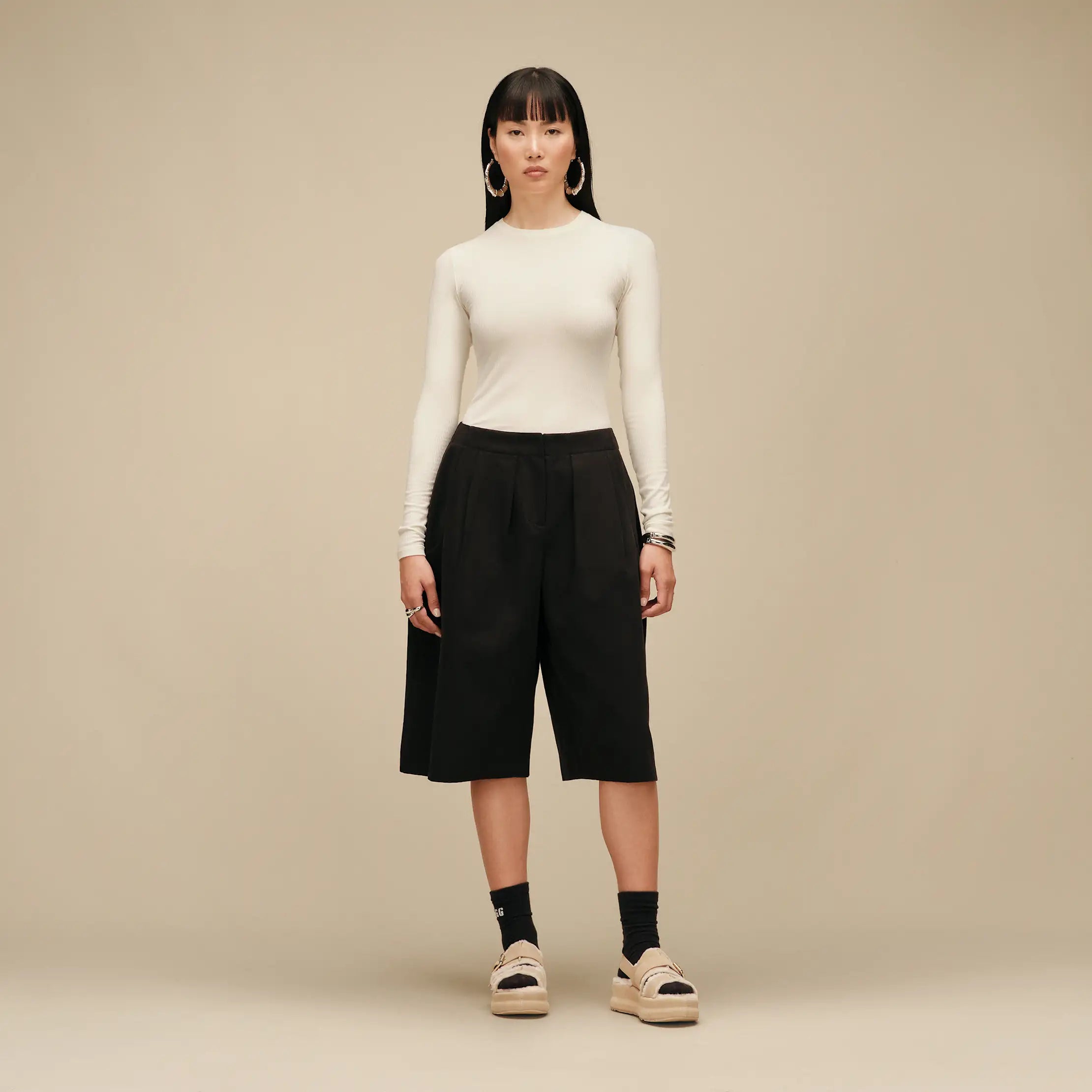 Women's Aidelene Long Sleeve Rib Tee - NIMBUS