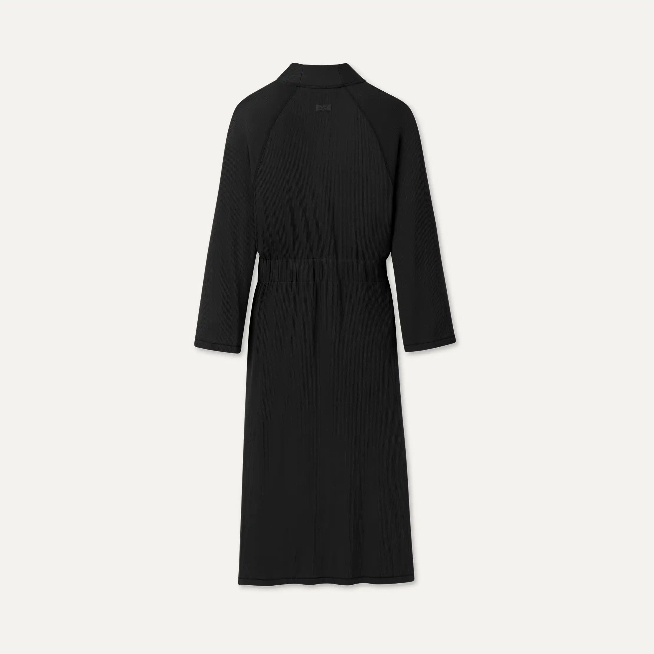 Women's Myra Rib Robe - BLACK