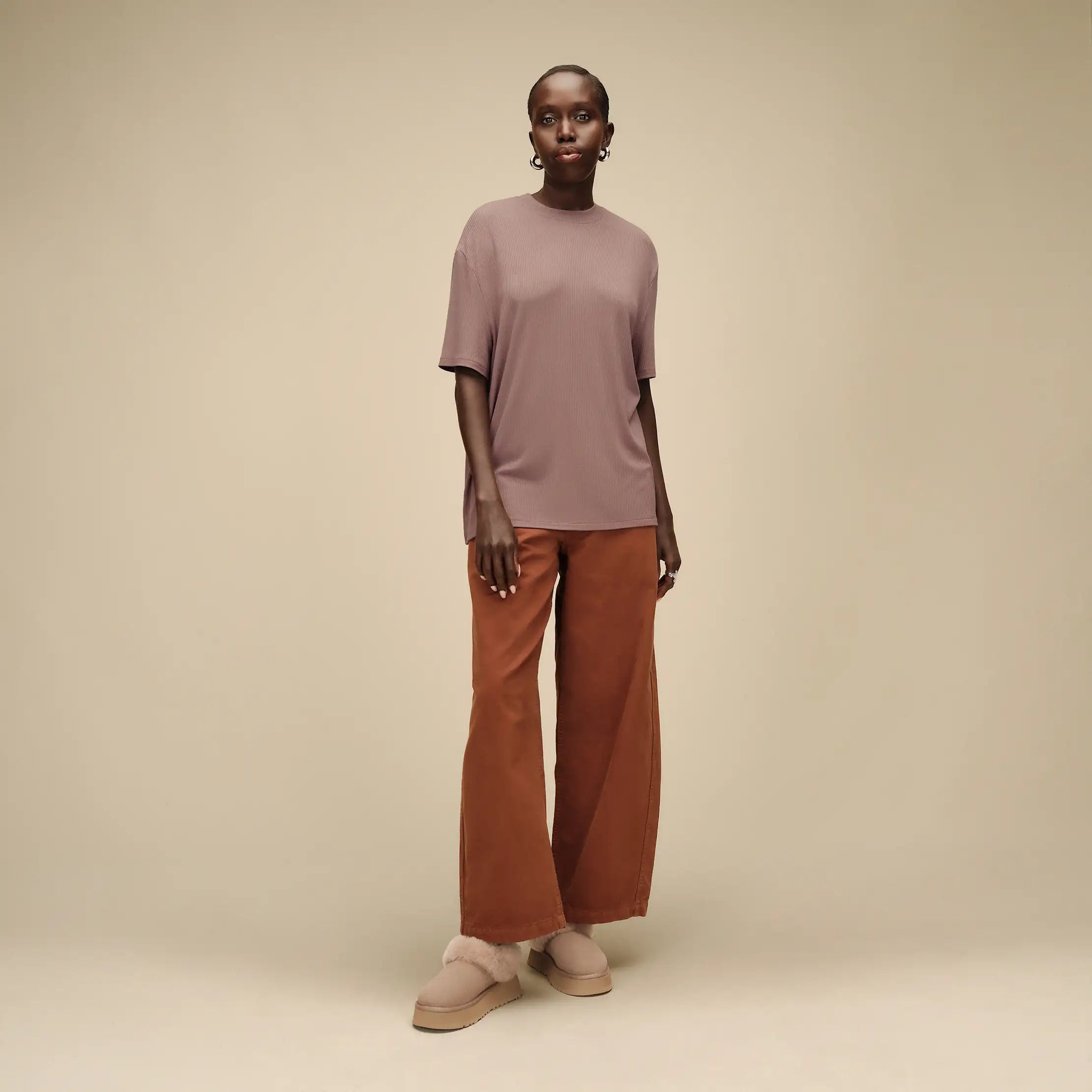 Women's Amarys Relaxed Rib Tee - ALLSPICE