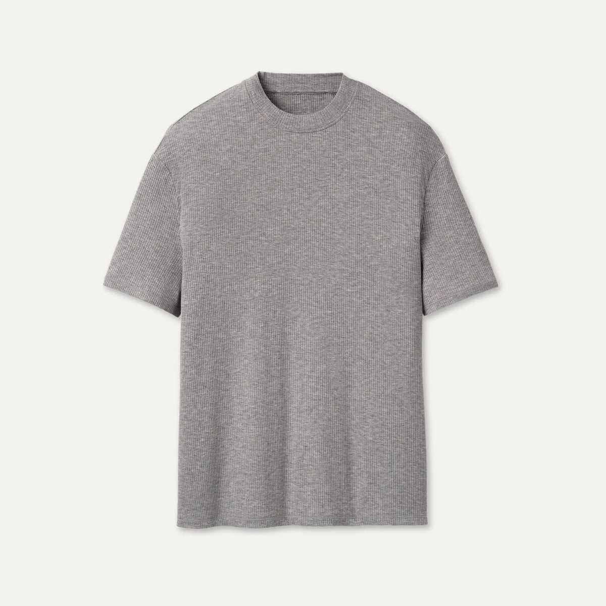 Women's Amarys Relaxed Rib Tee - GREY HEATHER