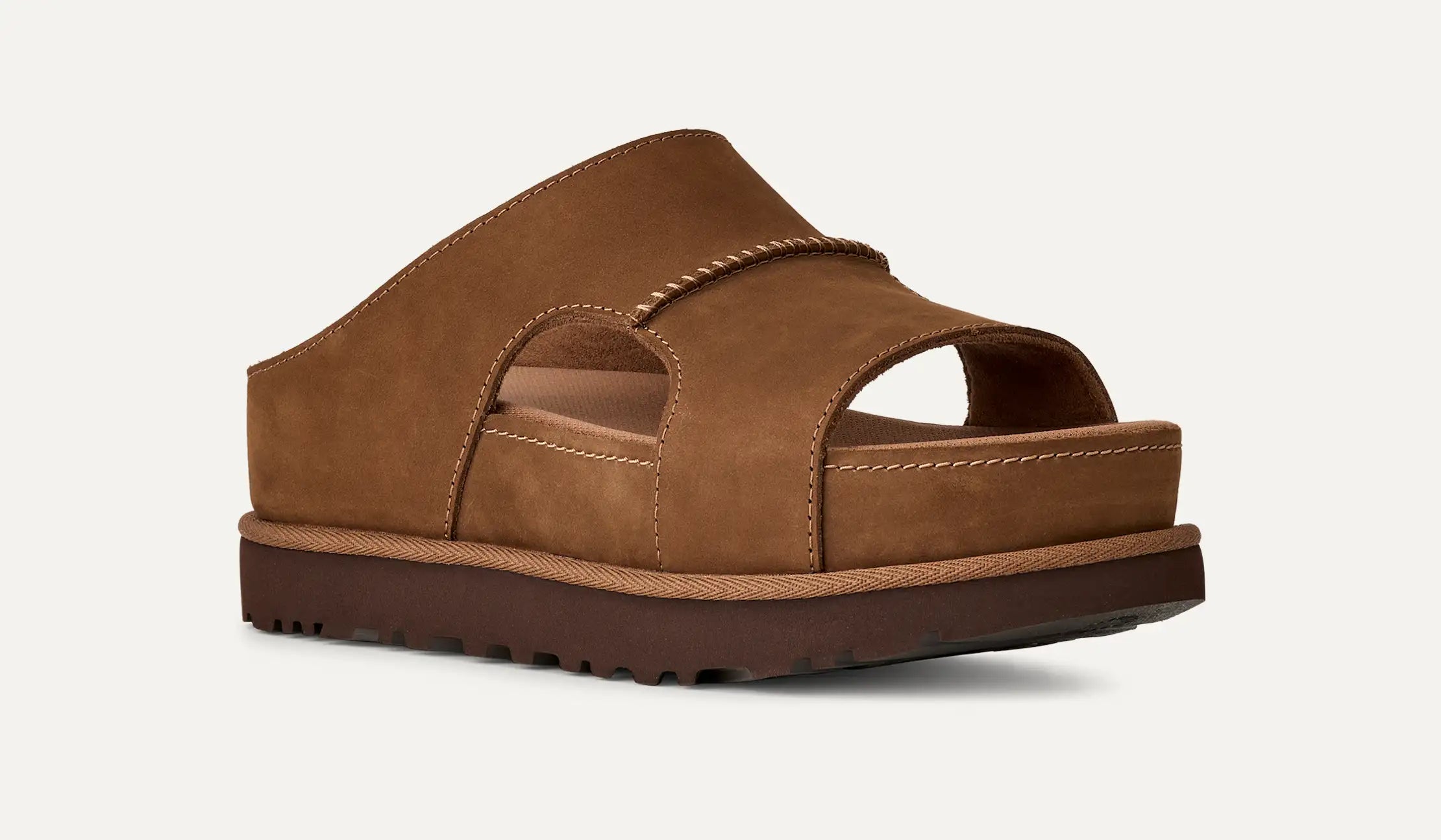 Women's Goldenstar Hi Cutout Slide - DARK CHESTNUT