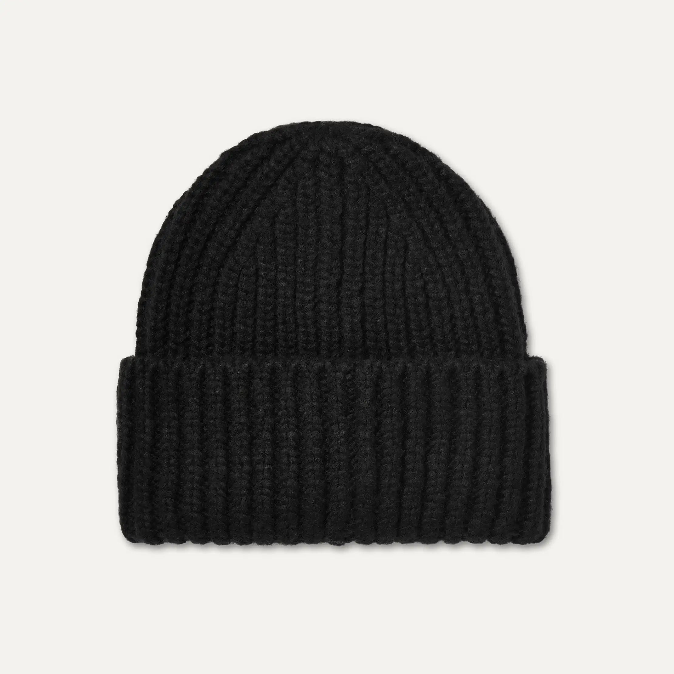 Kids' Chunky Rib Beanie - BLACK