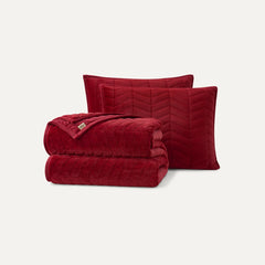 Home Coco Quilt Set F/Q - COFFEE BERRY