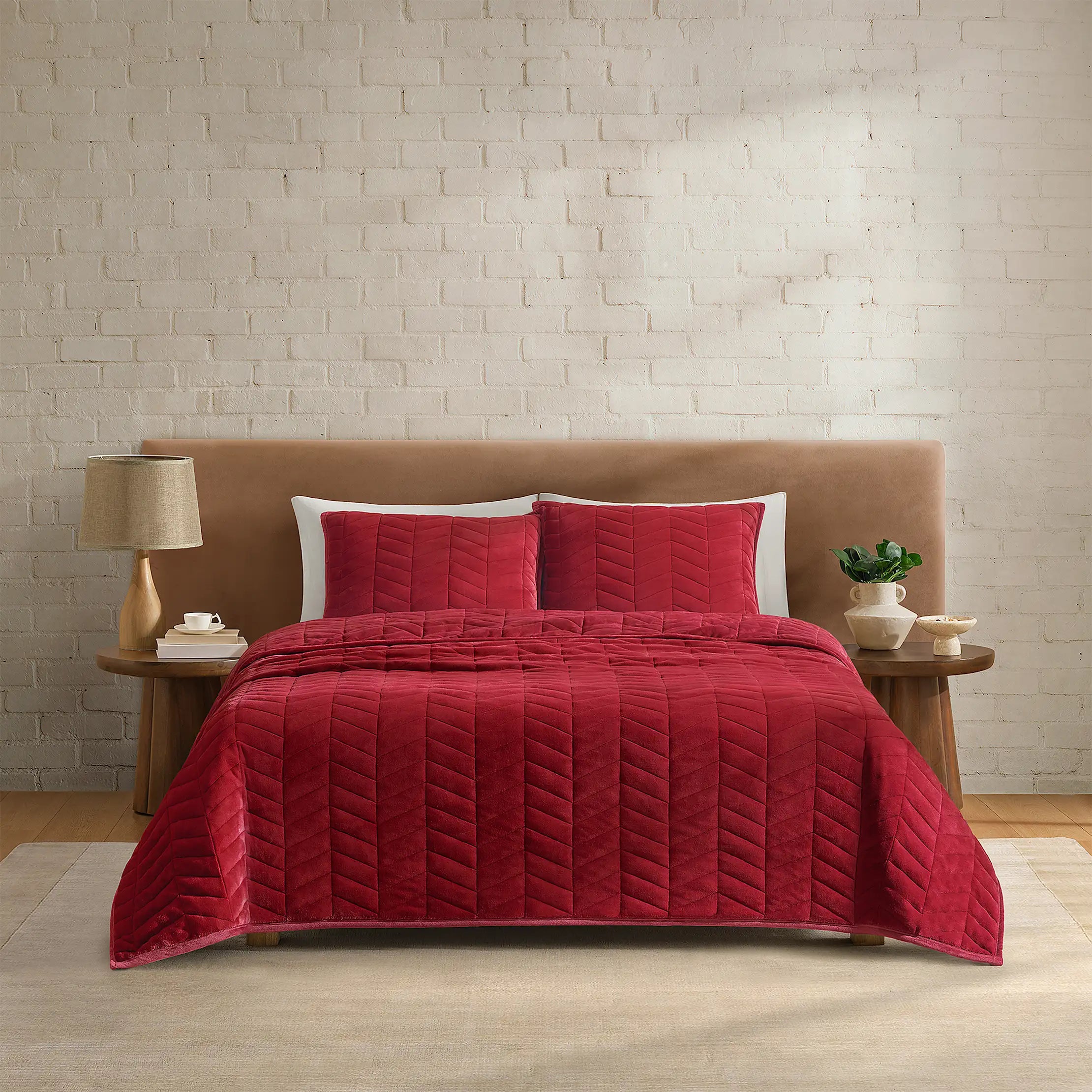 Home Coco Quilt Set F/Q - COFFEE BERRY