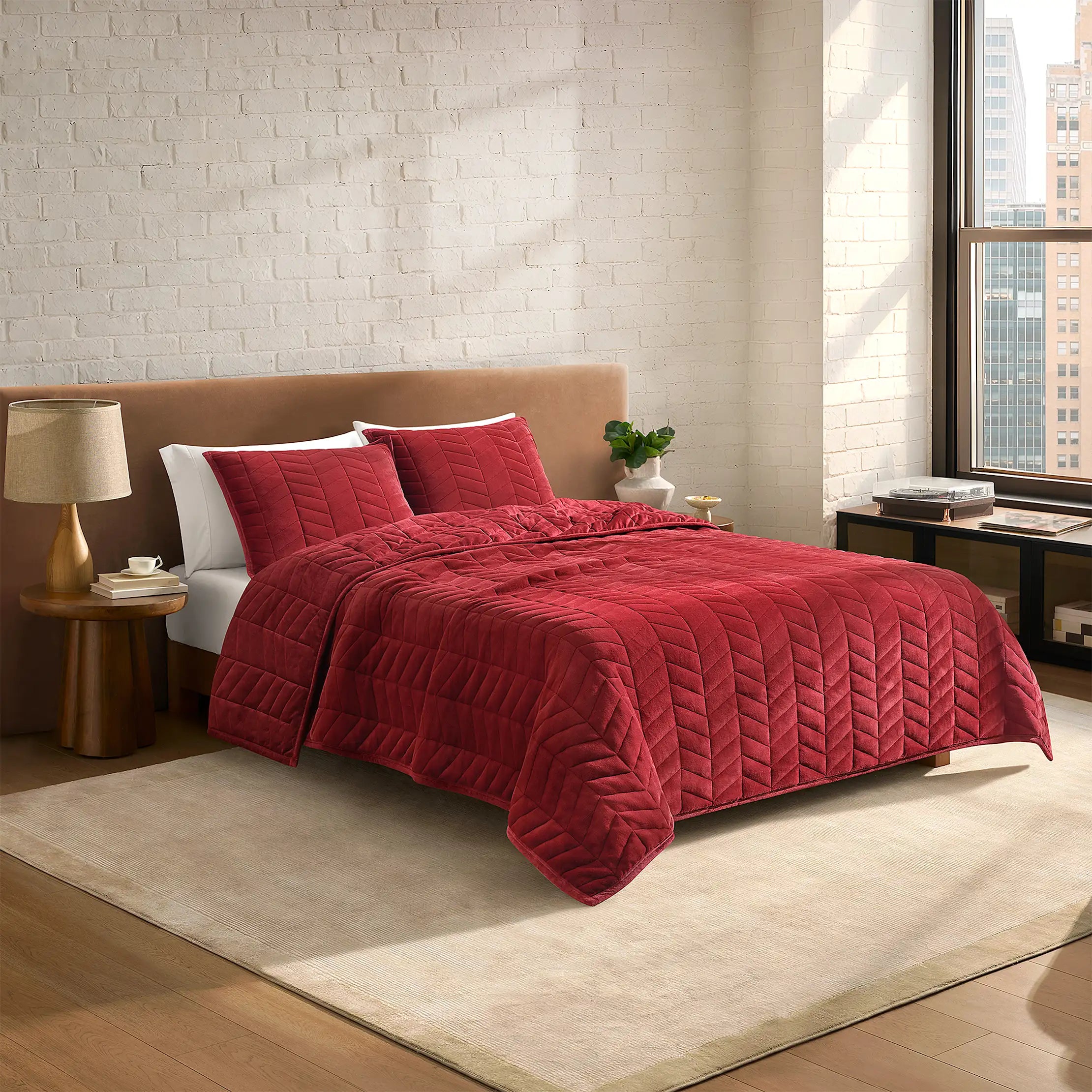 Home Coco Quilt Set King - COFFEE BERRY