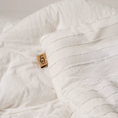 Home Devon Comforter Set Twin/TXL - BRIGHT WHITE TEXTURE STRIPE