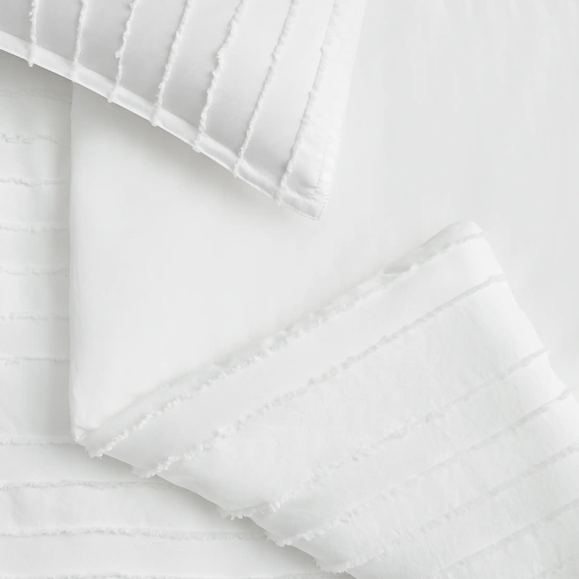 Home Devon Comforter Set Full/Queen - BRIGHT WHITE TEXTURE STRIPE