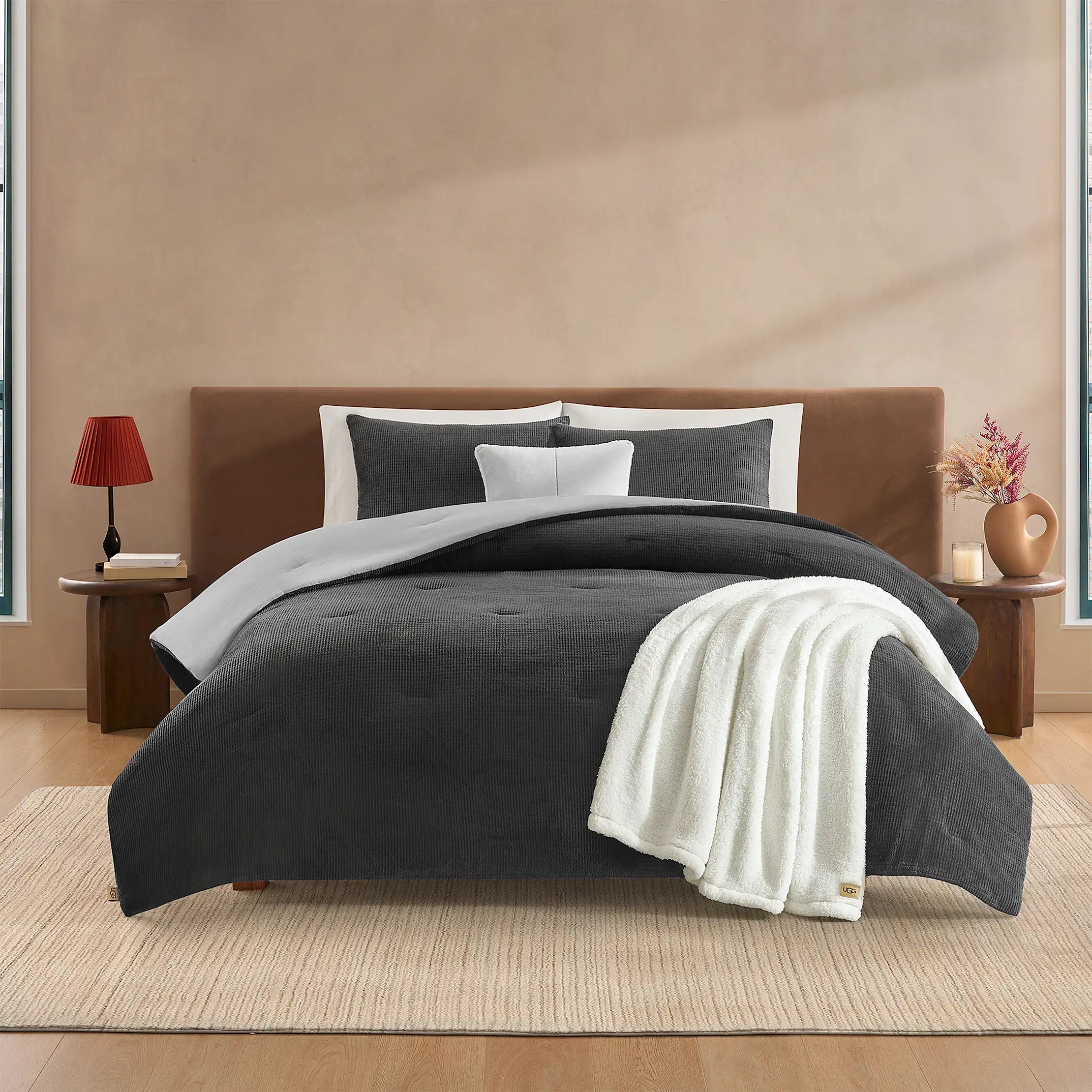 Home Brody Comforter Set F/Q - CHARCOAL