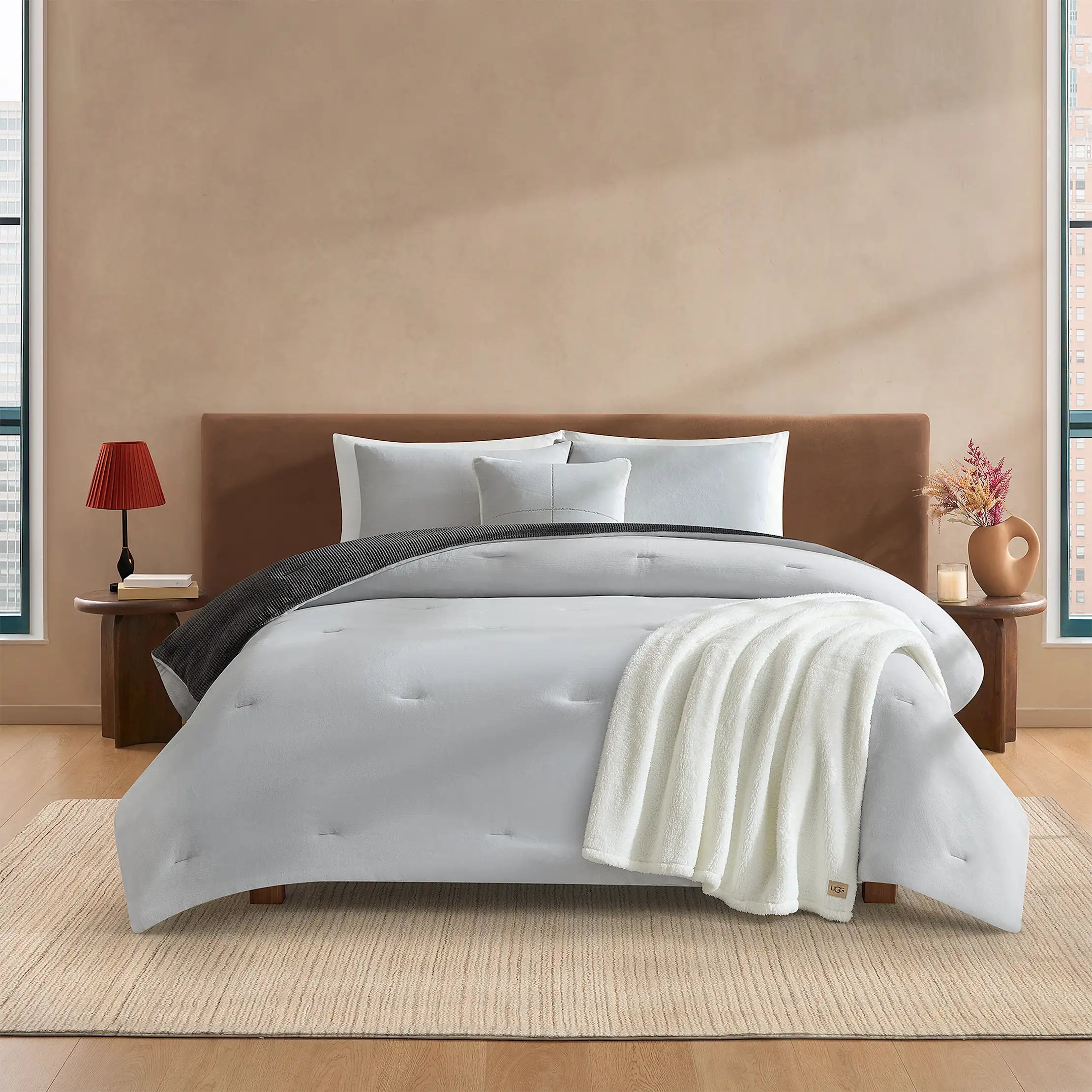 Home Brody Comforter Set F/Q - CHARCOAL
