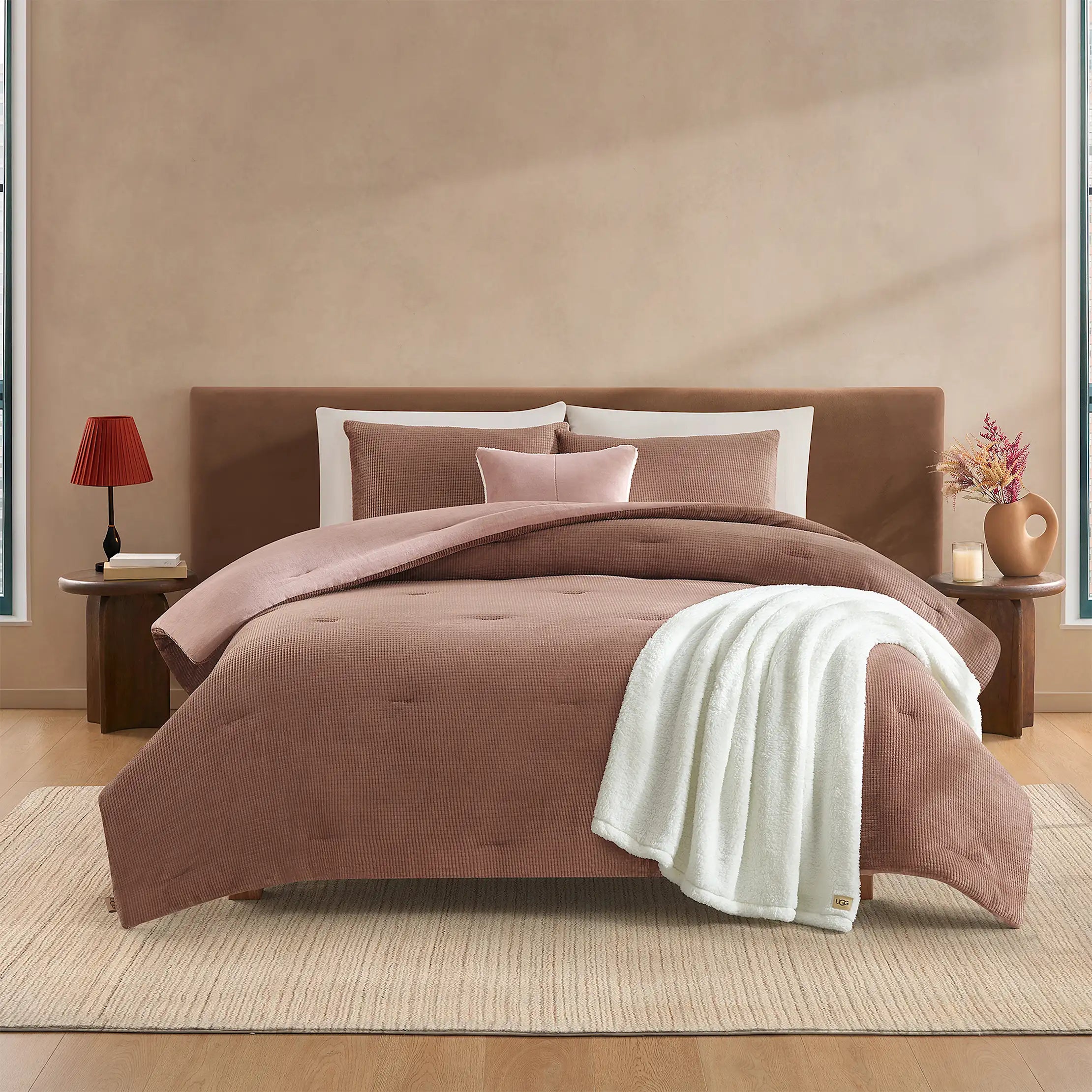 Home Brody Comforter Set F/Q - ROSEWOOD