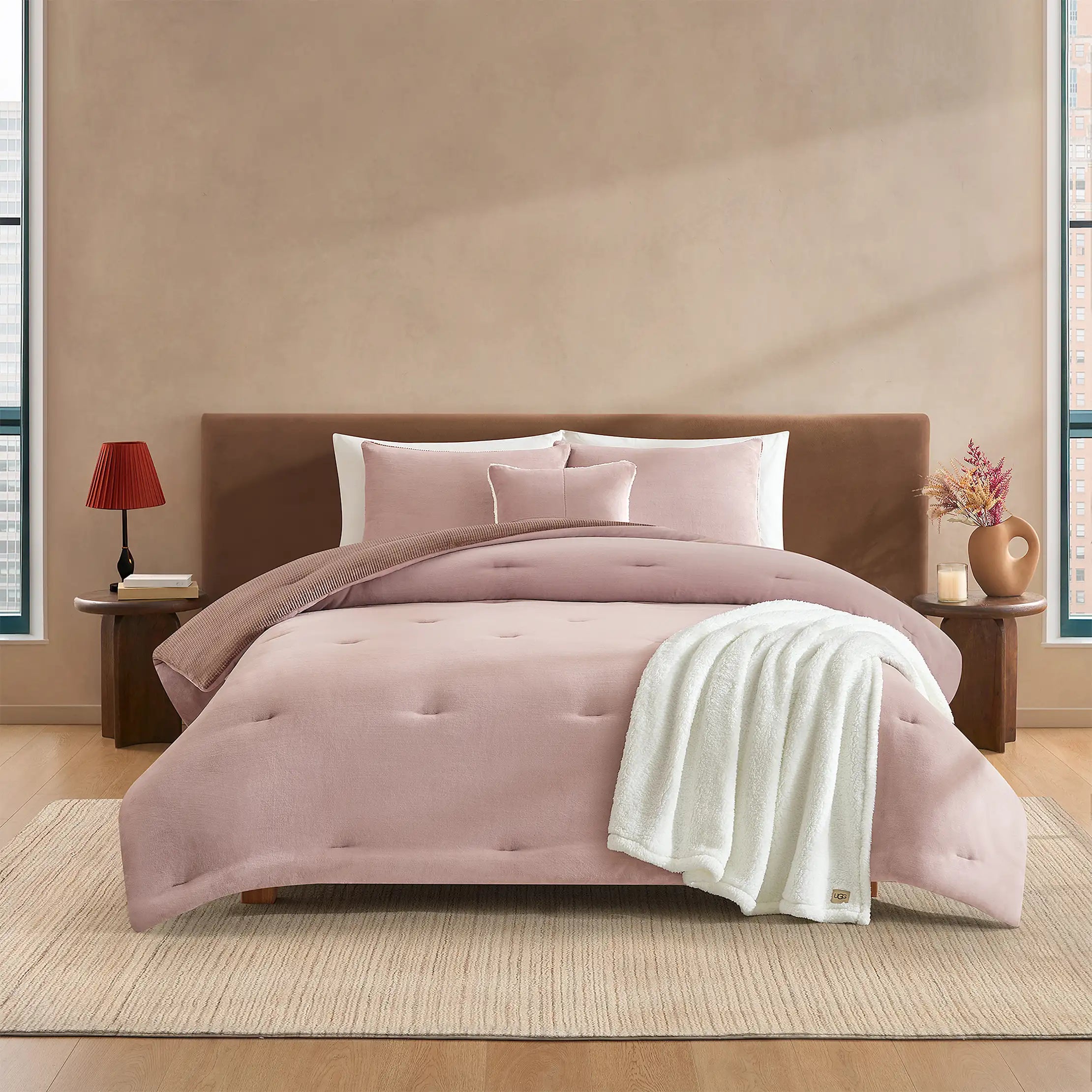 Home Brody Comforter Set F/Q - ROSEWOOD