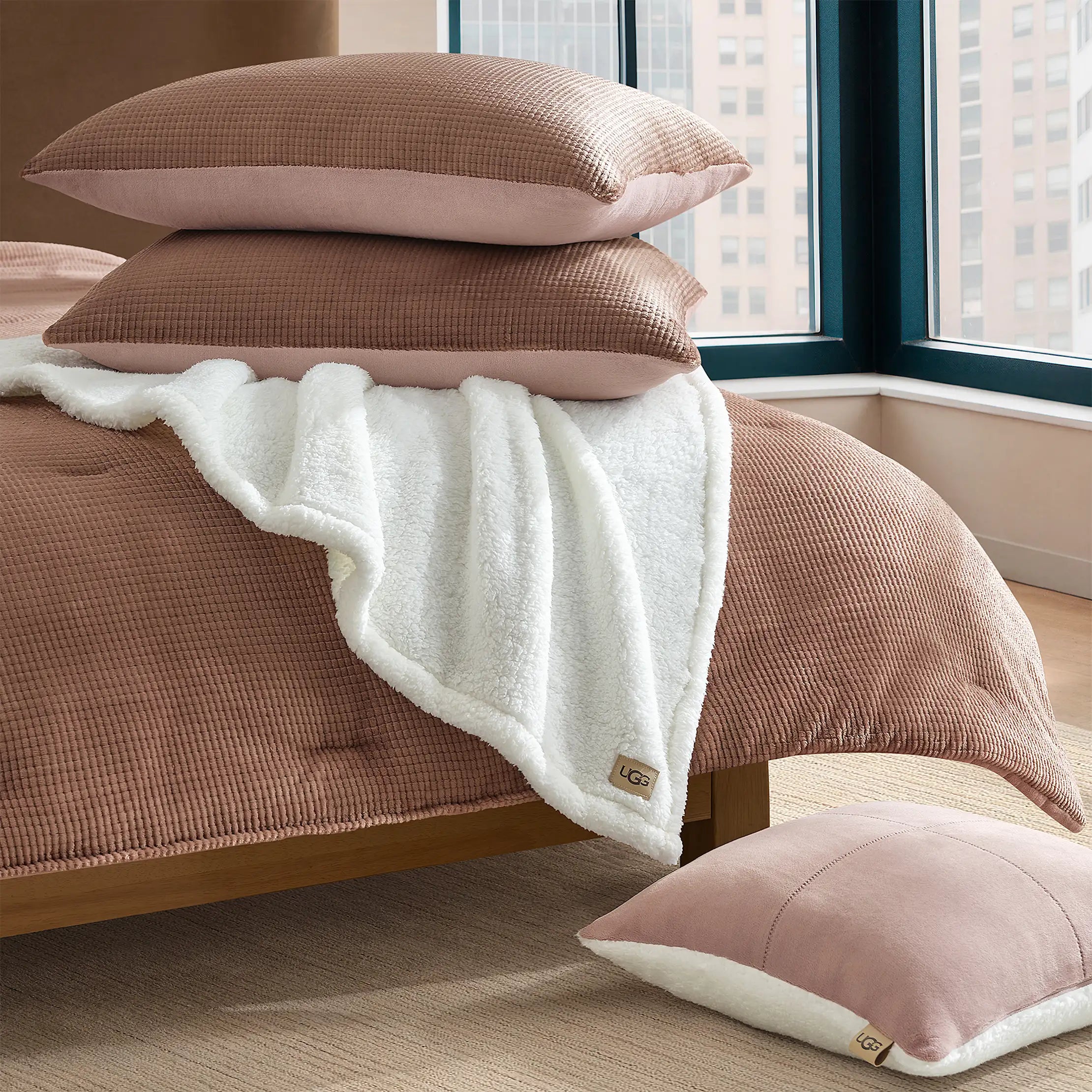 Home Brody Comforter Set F/Q - ROSEWOOD