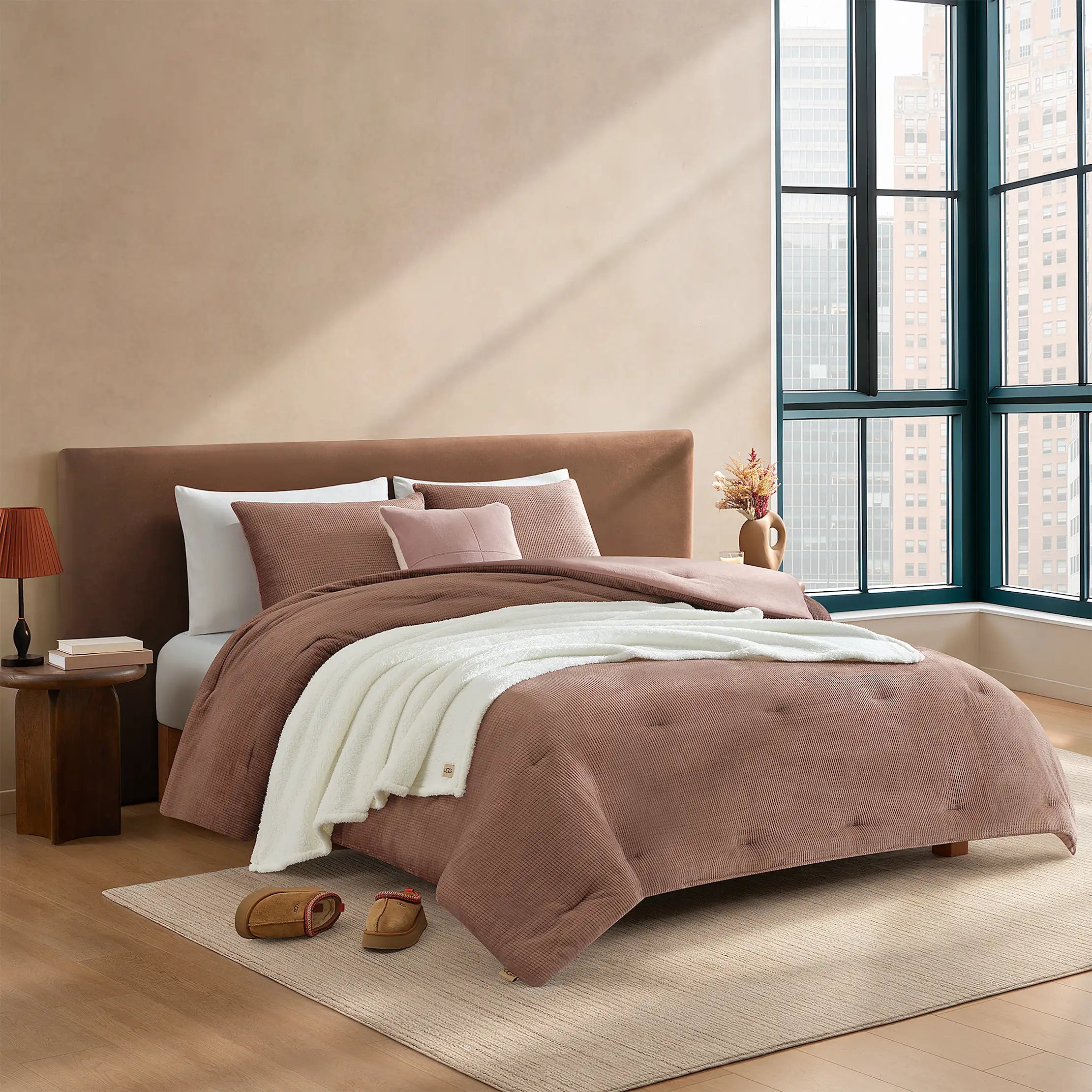 Home Brody Comforter Set F/Q - ROSEWOOD