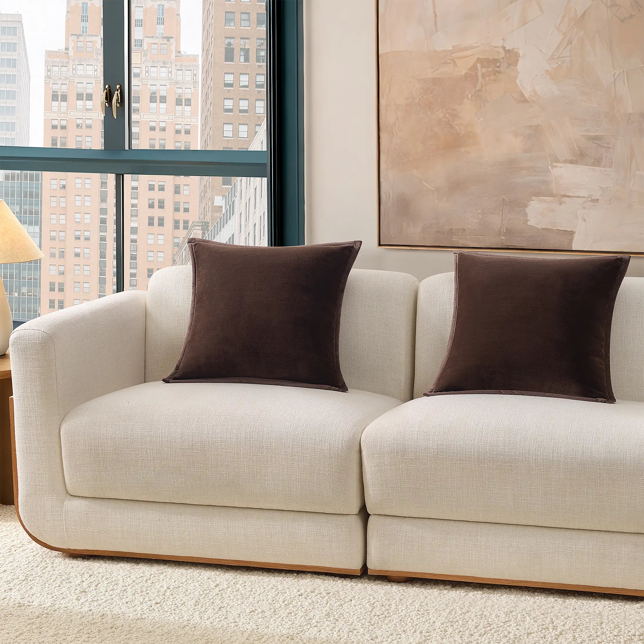 Home Coco Pillow 2 Pack - BURNT CEDAR