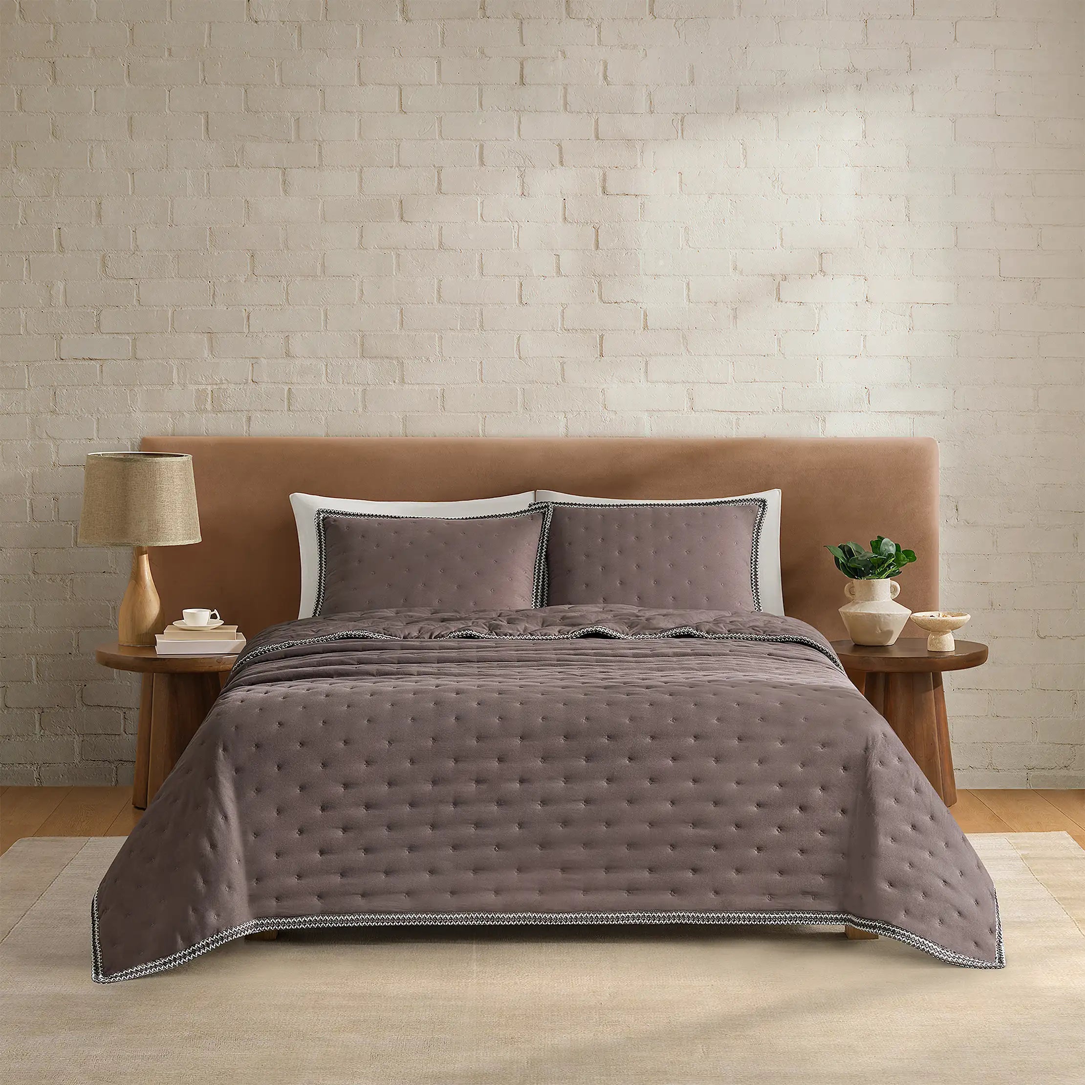 Home Devon UGGbraid Quilt Set T/TXL - BURNT CEDAR