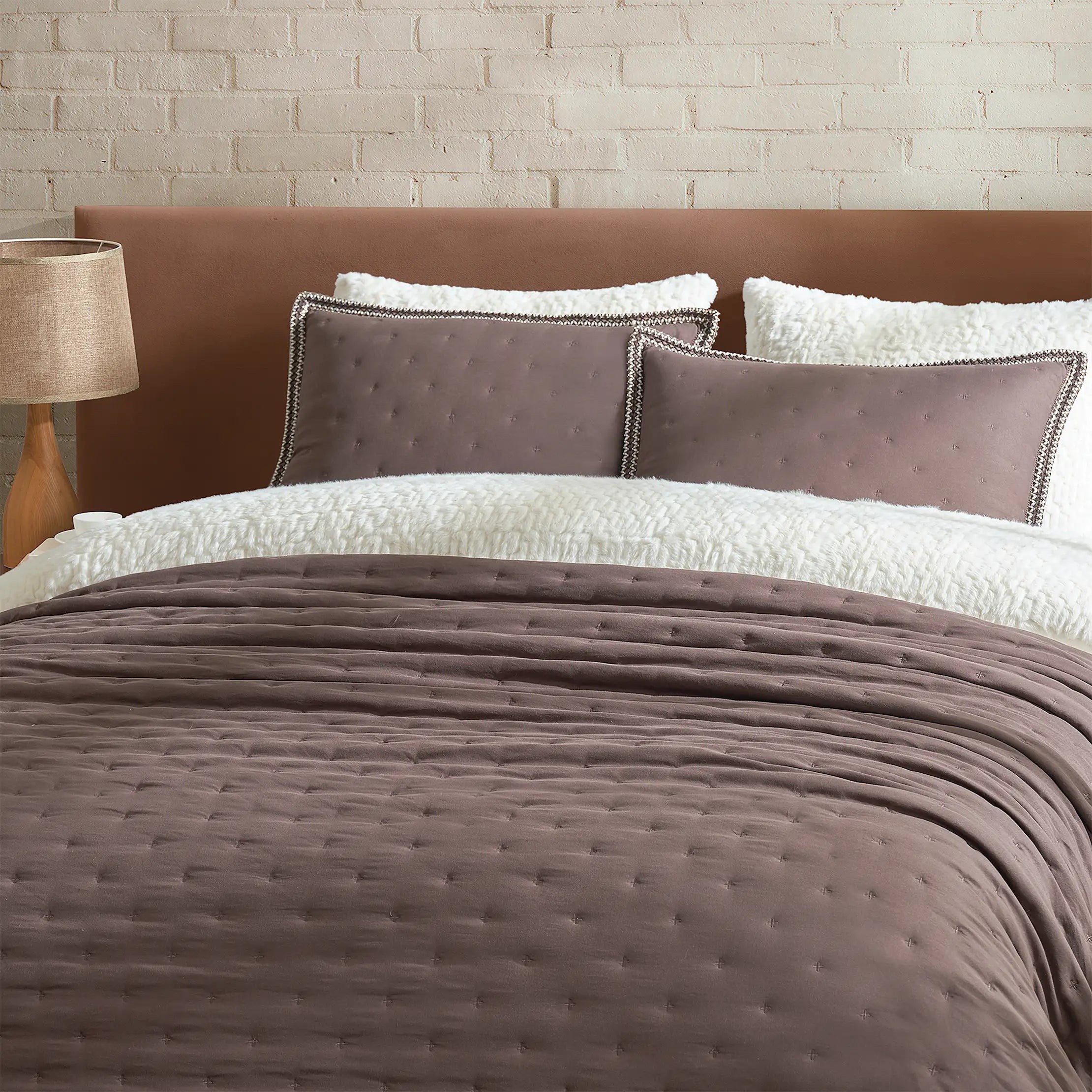 Home Devon UGGbraid Quilt Set F/Q - BURNT CEDAR