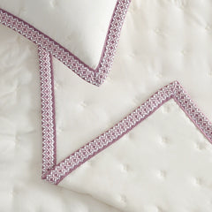 Home Devon UGGbraid Quilt Set F/Q - SNOW / DUSTY ORCHID