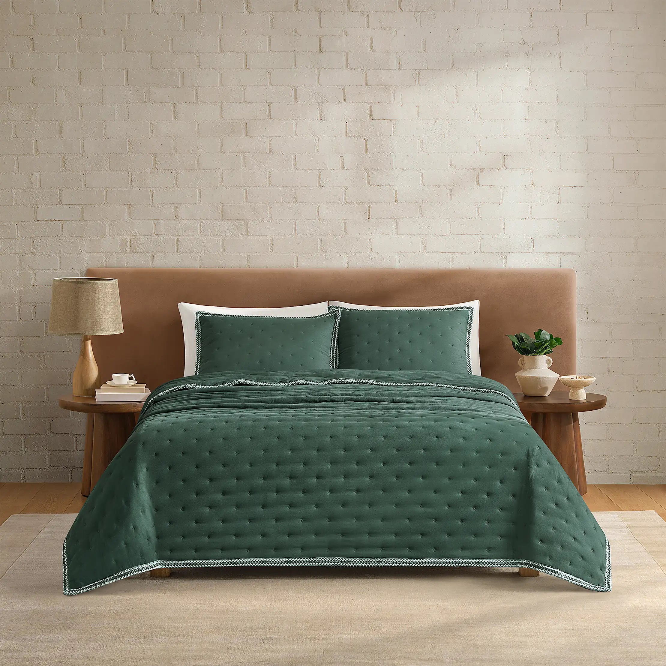Home Devon UGGbraid Quilt Set King - ARUGULA