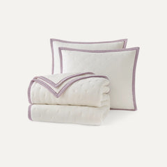 Home Devon UGGbraid Quilt Set King - SNOW / DUSTY ORCHID