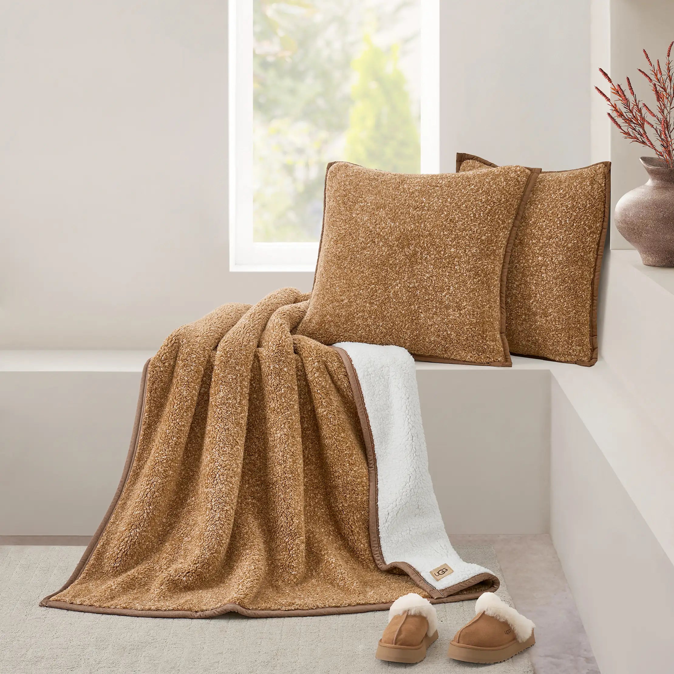 Home Classic UGGfluff Throw 50" x 70" - SANDALWOOD