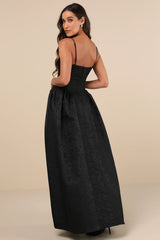Cascading Crush Emerald Tiered Bustier Midi Dress