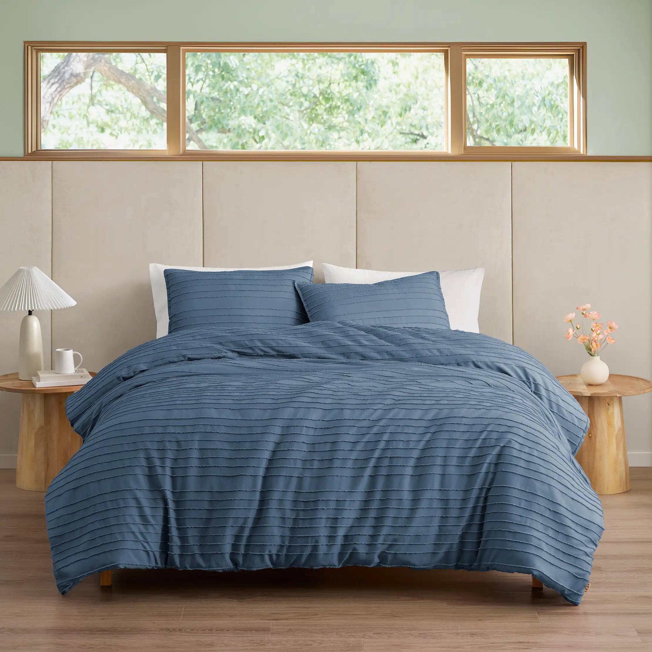 Home Devon Texture Comf Set F/Q - TAHOE BLUE