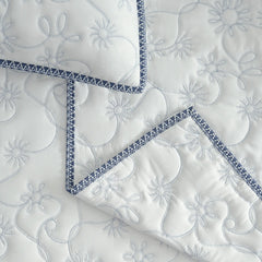 Home Botanic Quilt Set Queen - SNOW / LILAC HINT