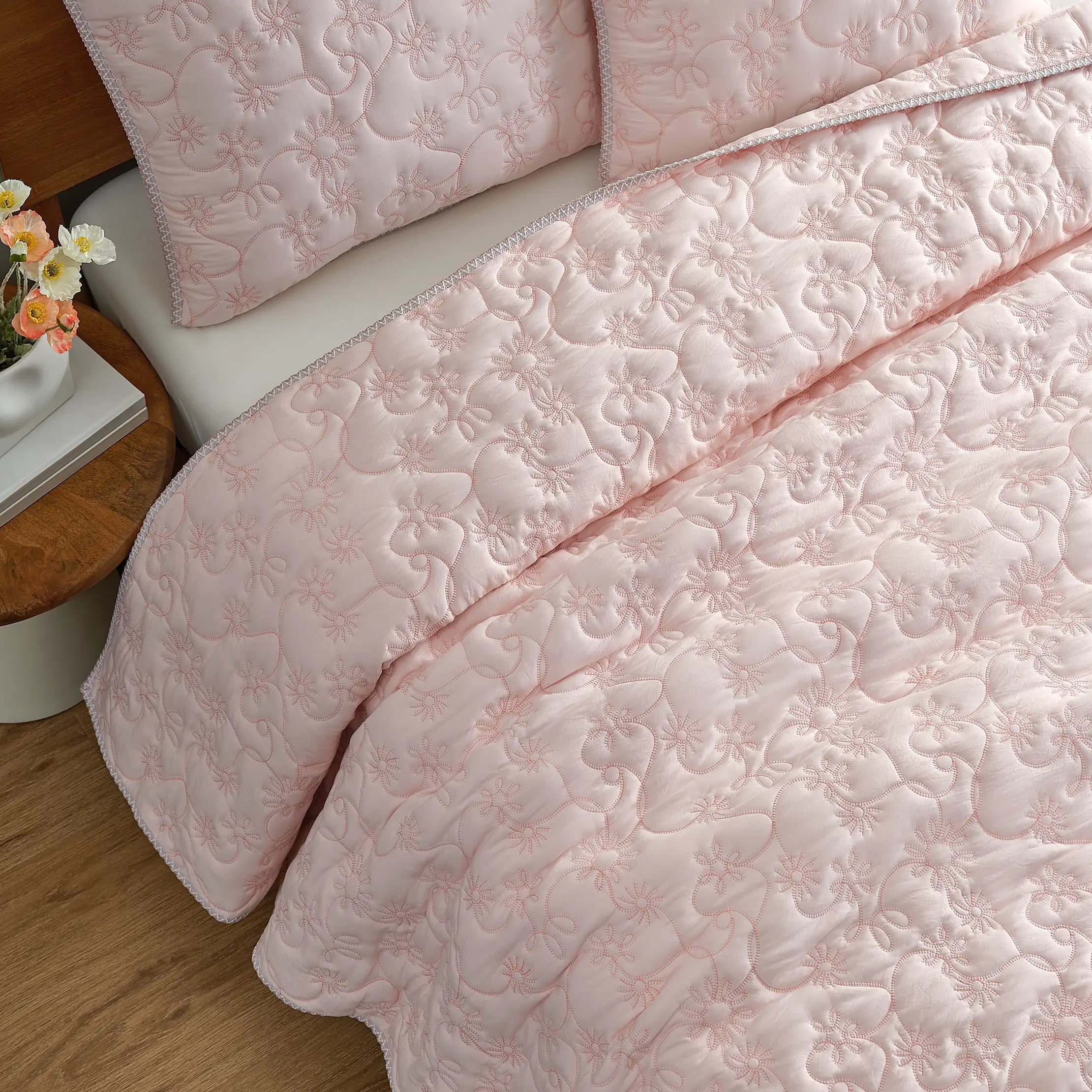 Home Botanic Quilt Set King - HIMALAYAN SALT / CAMEO ROSE